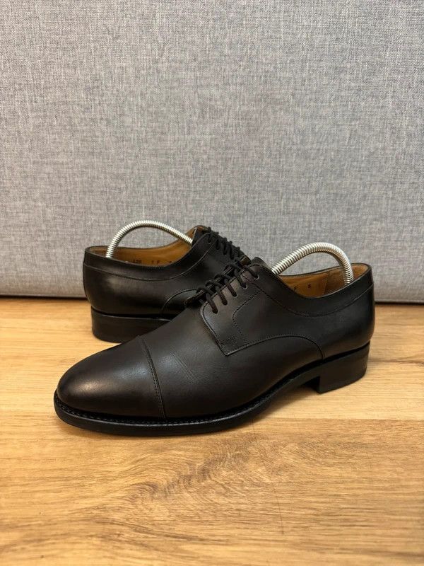 LODING Loding 1998 Paris Derby Leather Black Shoes Lace Ups 6 40 Size US 7 / EU 40 - 1 Thumbnail