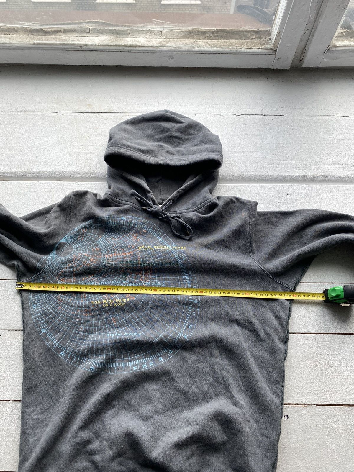 Diesel × Vintage 90s🔥Punk Opium Diesel Weather Logo Gray Gothic Hoodie Y2k Size US L / EU 52-54 / 3 - 9 Thumbnail