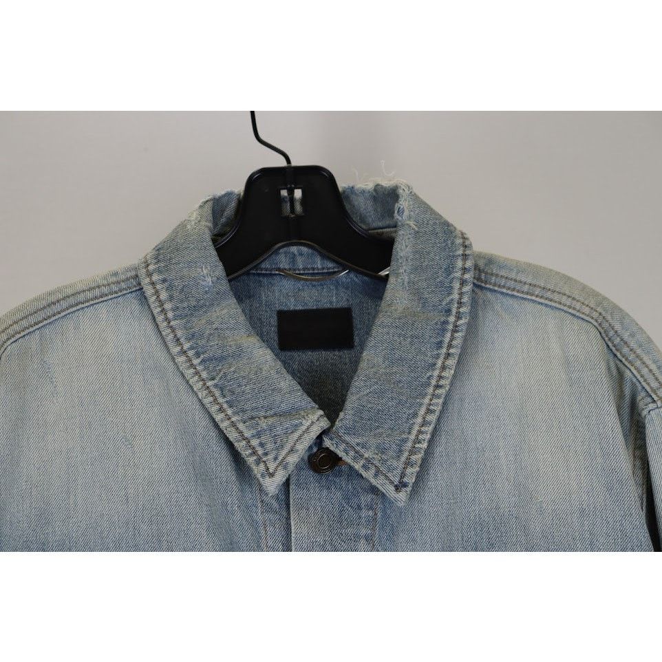 Saint Laurent Paris o1rshd1 Classic Denim Jacket in Sky Blue Size US L / EU 52-54 / 3 - 4 Thumbnail
