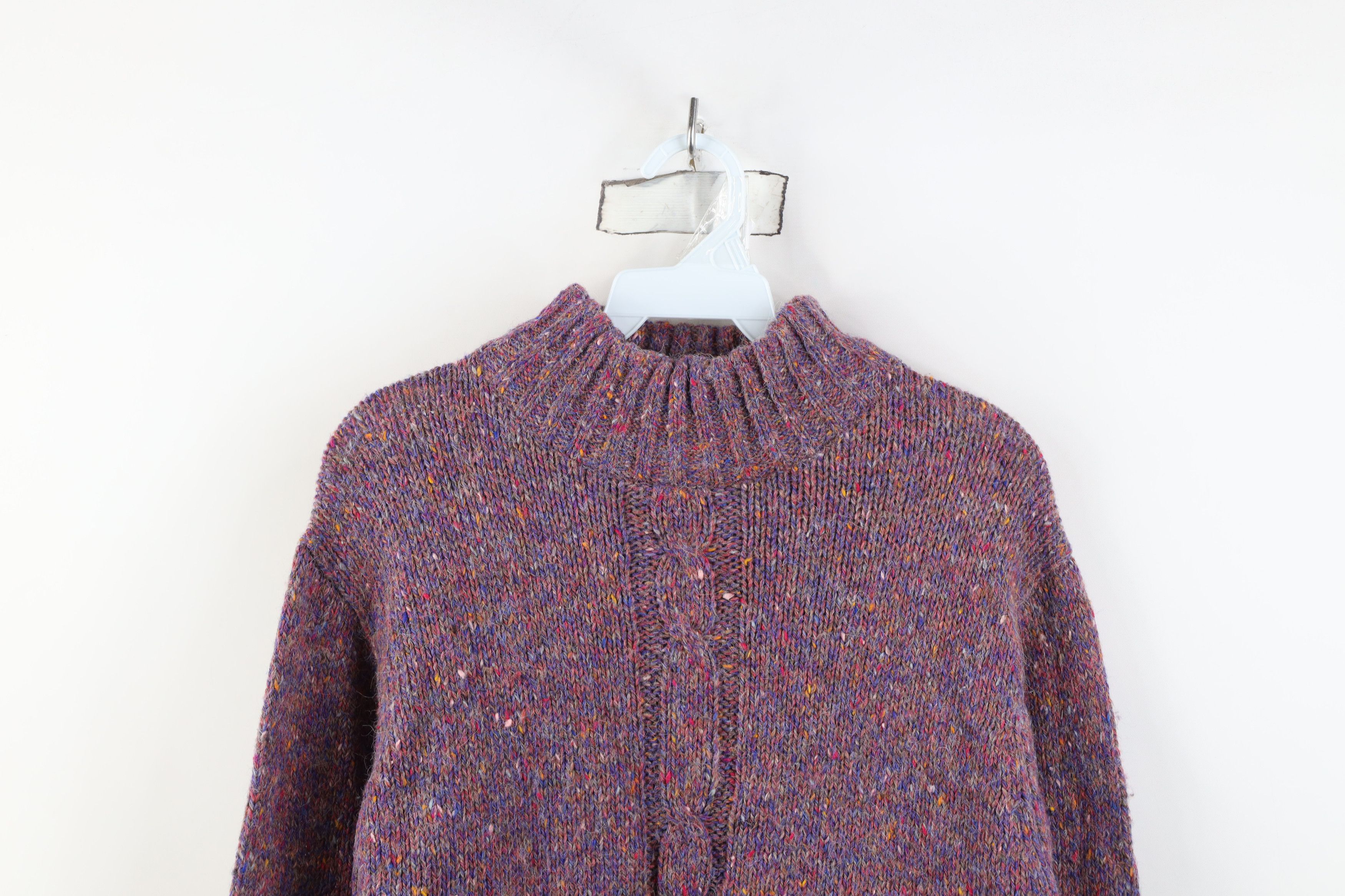 Vintage Vintage 70s Streetwear Wool Blend Knit Mock Neck Sweater Size M / US 6-8 / IT 42-44 - 2 Thumbnail