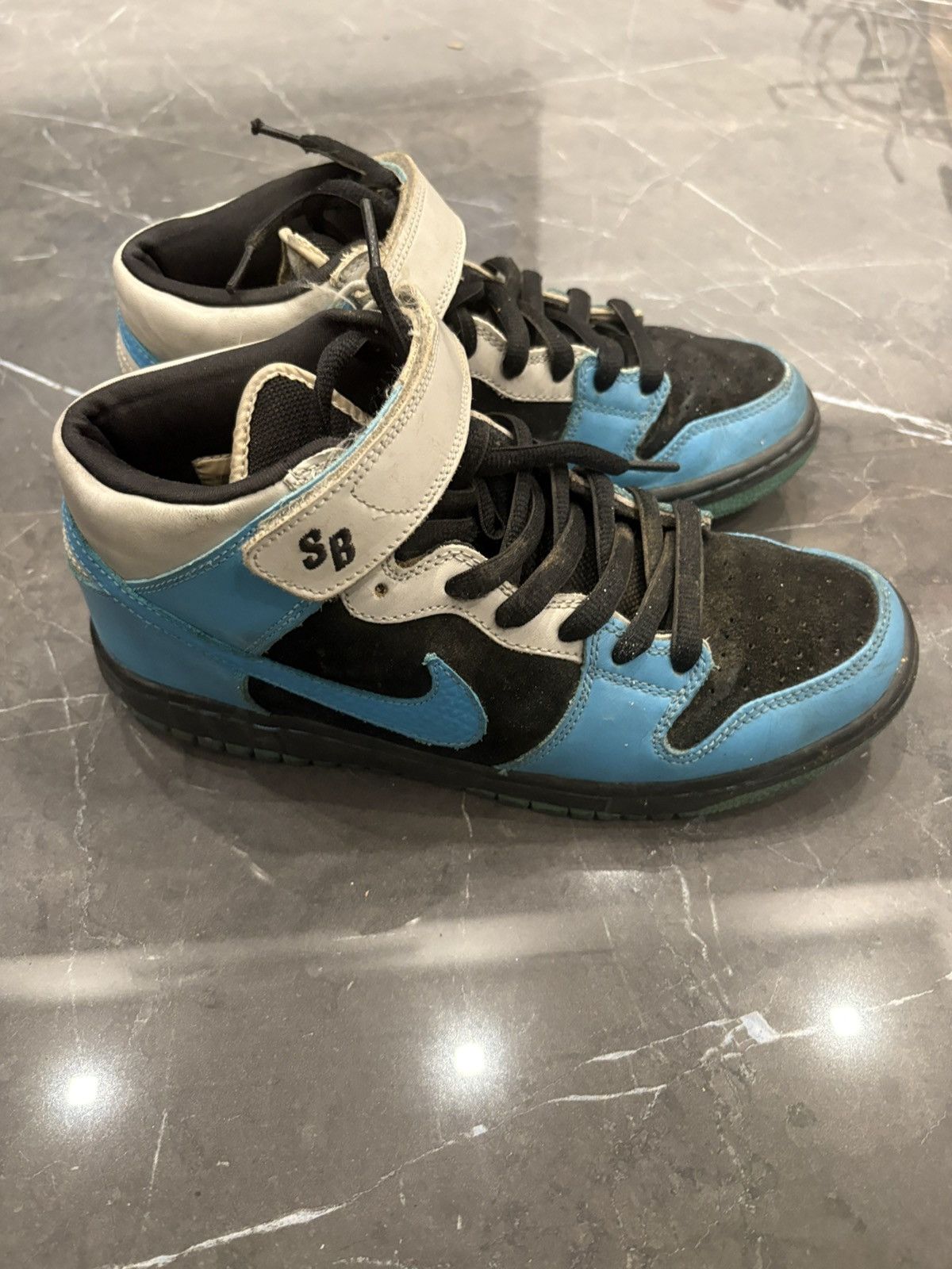 Nike Size 8- Nike Dunk Pro SB Mid 314383-041 RARE Aqua Fuel Blue Size US 8 / EU 41 - 1 Thumbnail