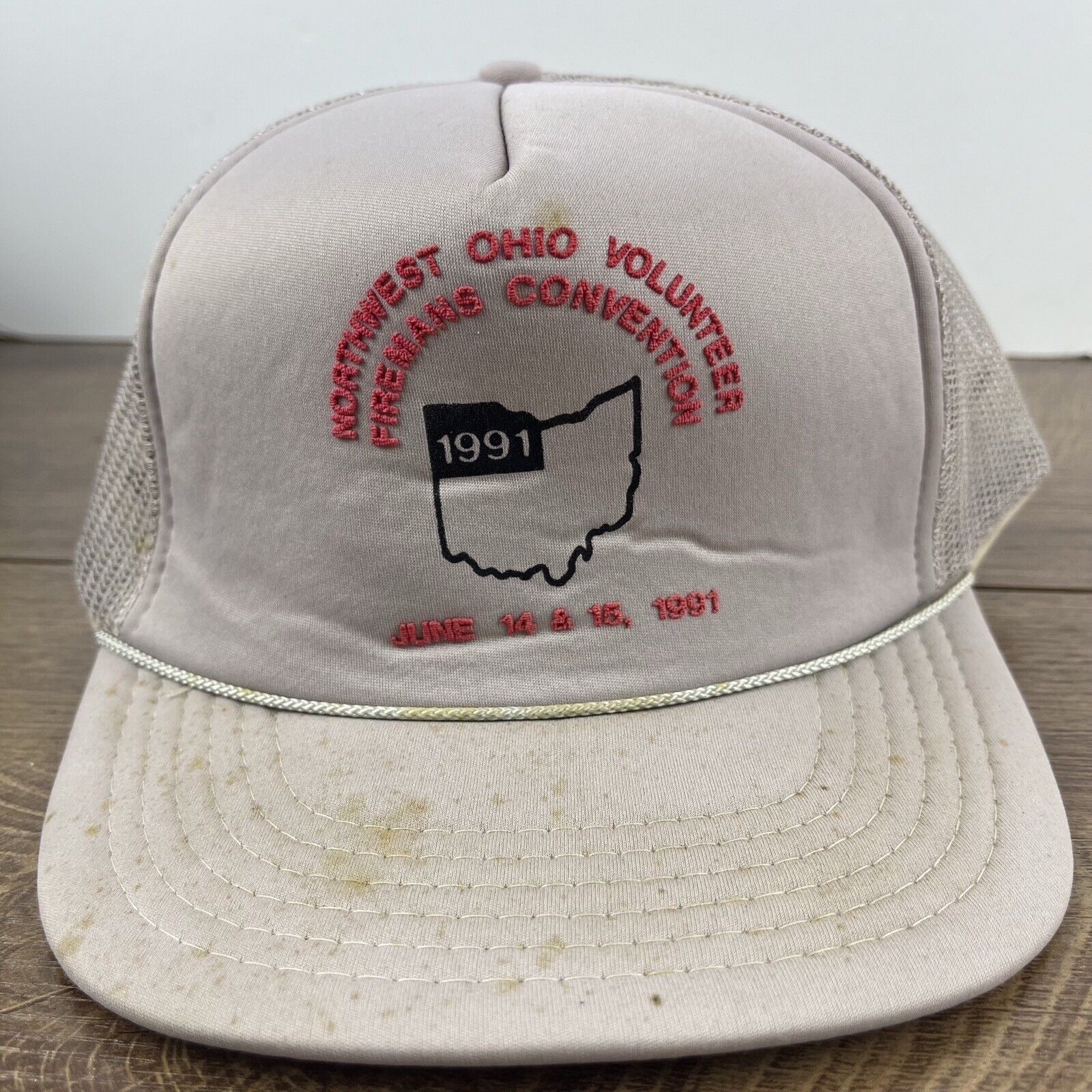 Other Northwest Ohio Volunteer Firemans Convention Hat Gray Cap Ad Size ONE SIZE - 2 Thumbnail
