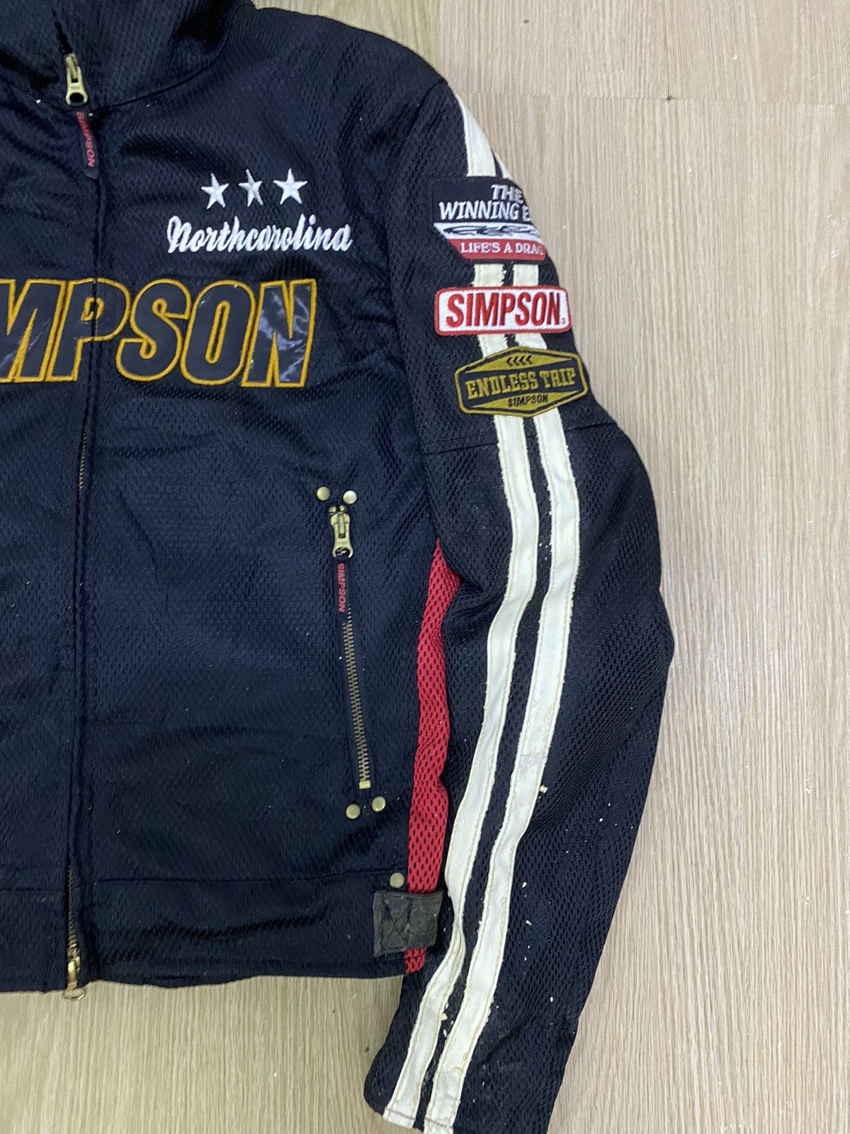Vintage Simpson racing paded biker jacket Size US M / EU 48-50 / 2 - 4 Thumbnail