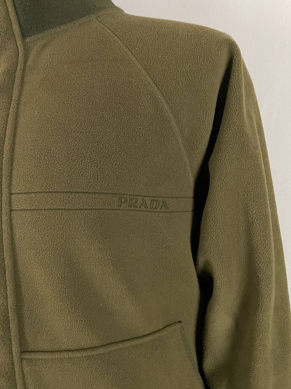 Prada Prada Fleece Sweater Khaki Zip Size US XXL / EU 58 / 5 - 4 Thumbnail