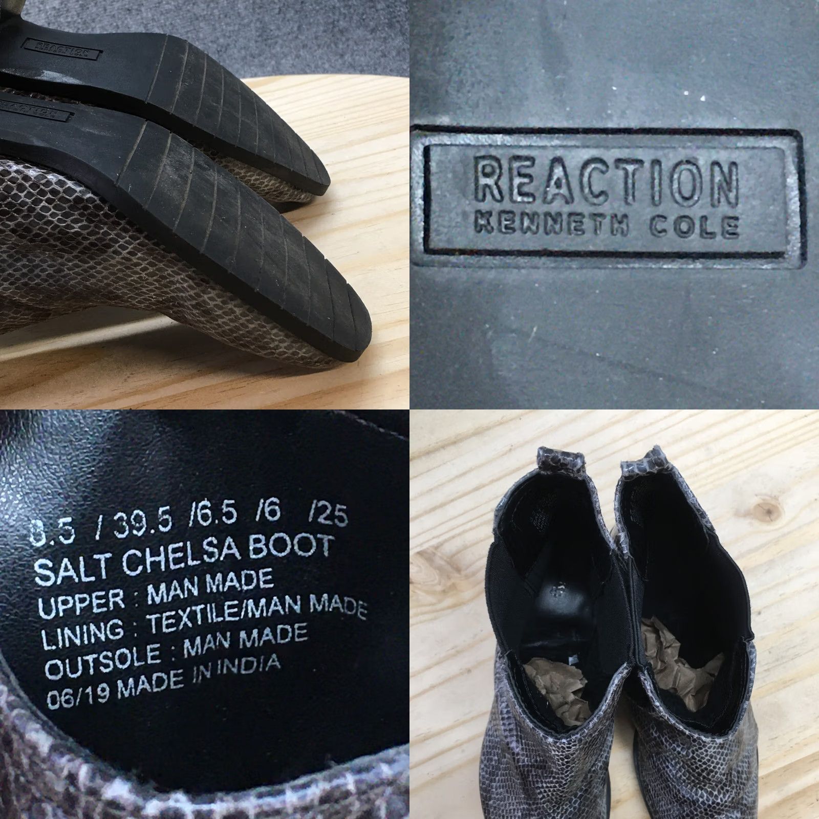 Kenneth Cole Kenneth Cole Reaction Boots Womens 8.5 Salt Chelsea Ankle Gray Faux Leather Size US 9 / IT 39 - 9 Thumbnail