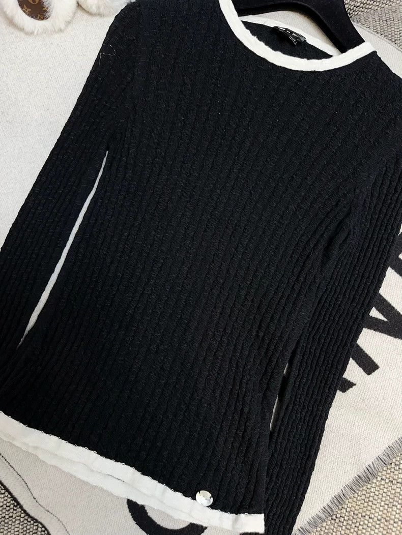 Chanel Chanel 22c black bottom white edge pit strip sweater Size XS / US 0-2 / IT 36-38 - 3 Thumbnail