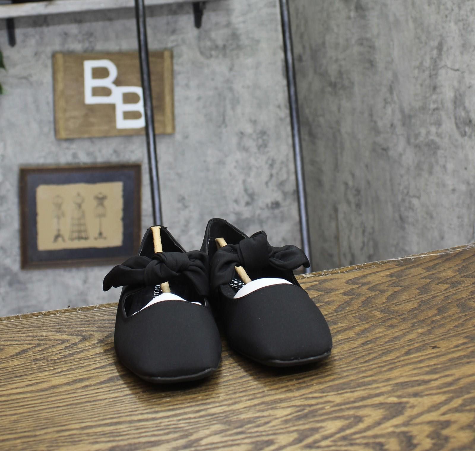 Nwt Journee Collection Ballet Flat Bow Tie Flats Black 8.5m