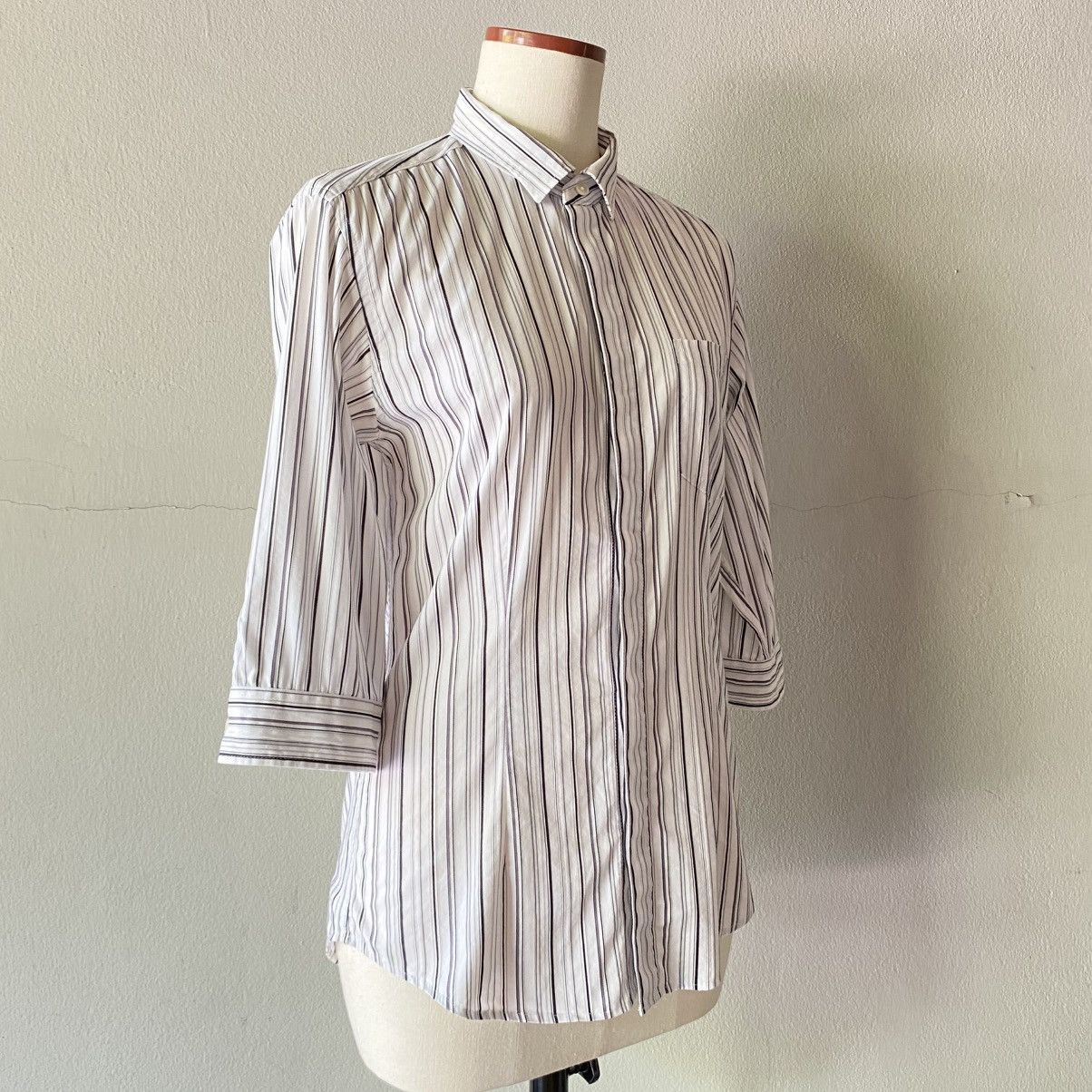 Tornado Mart TORNADO MART Striped 3/4 Sleeve Shirt Size L / US 10 / IT 46 - 2 Thumbnail