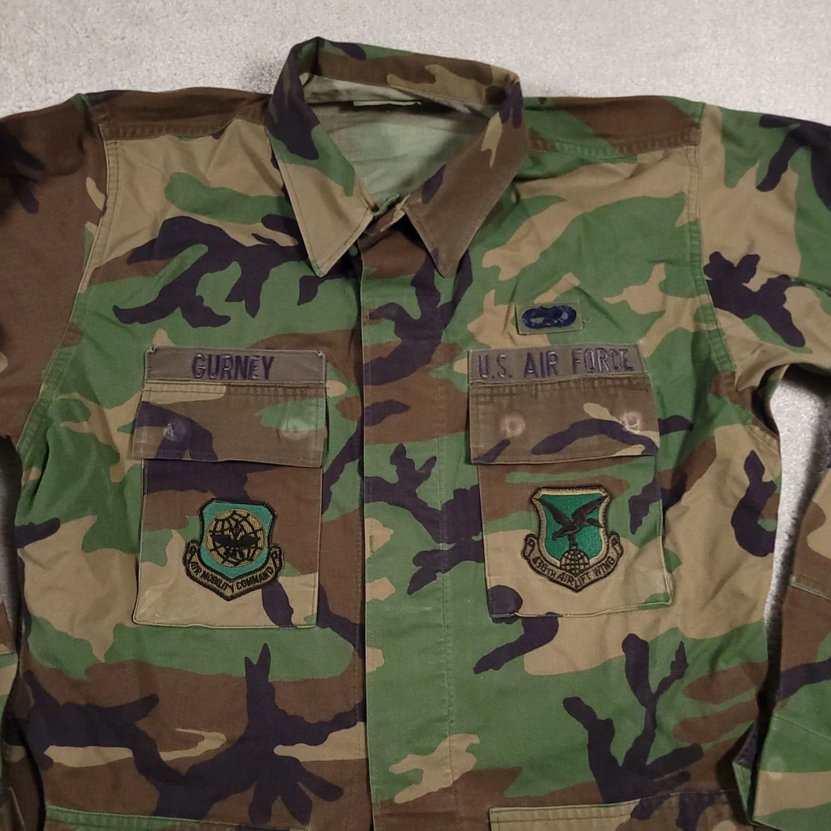 Vintage VINTAGE US Air Force BDU Jacket Mens M Long Camouflage 436th Airlift Wing 90s Shirt Size US M / EU 48-50 / 2 - 3 Thumbnail