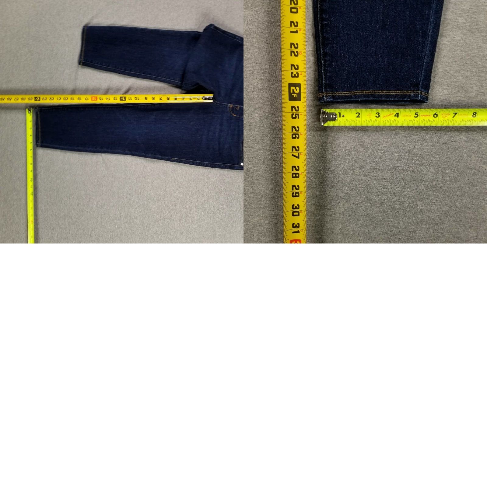 Rock & Republic Jeans Rock & Republic Size 12 Pull On Fever Crop Denim RX Slimming Stretch Dark Blue 30 in Inseam Womens