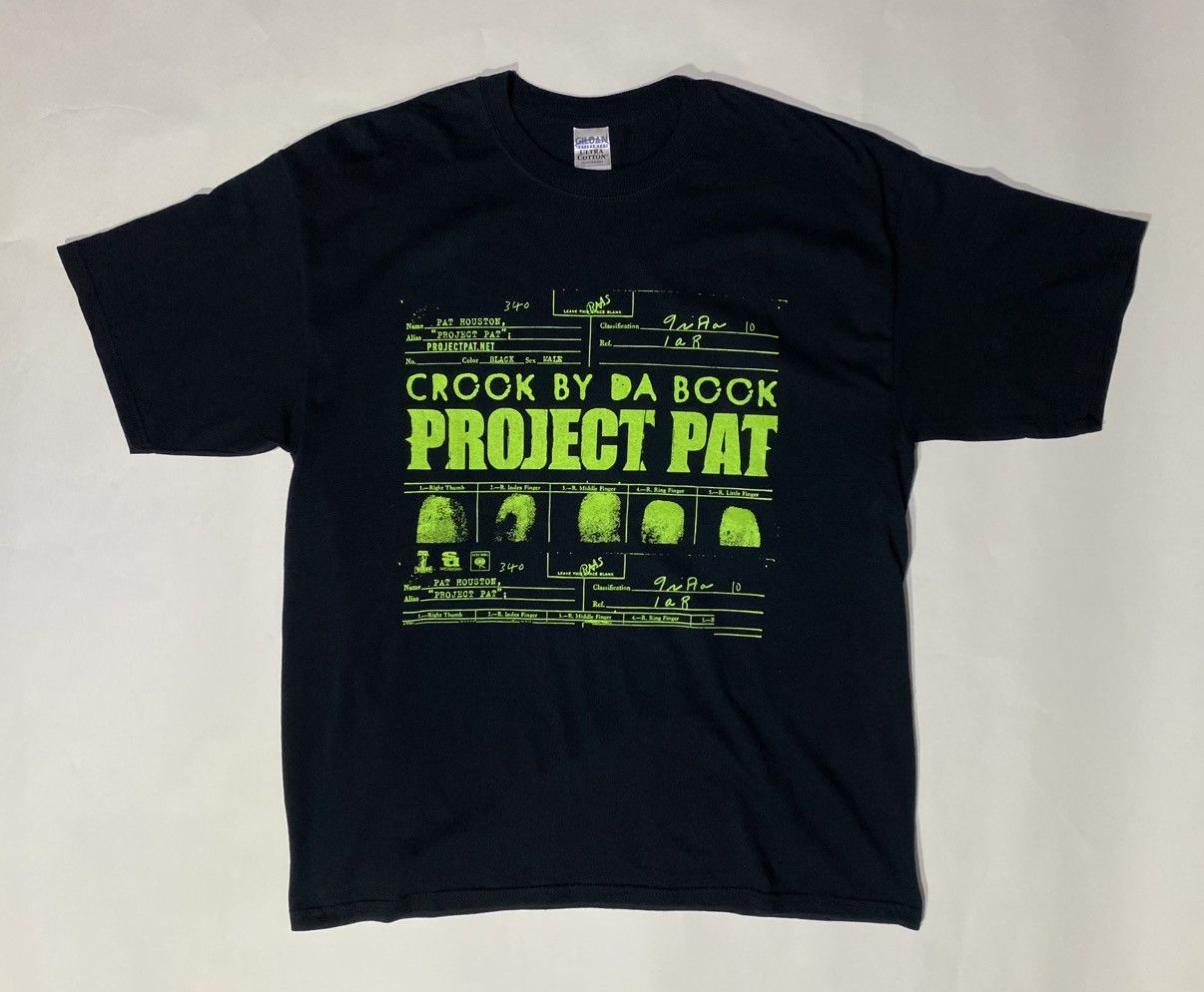 image of Rap Tees x Vintage Project Pat “Crook By The Book” Vintage Tee (Size Xl) in Black, Men's