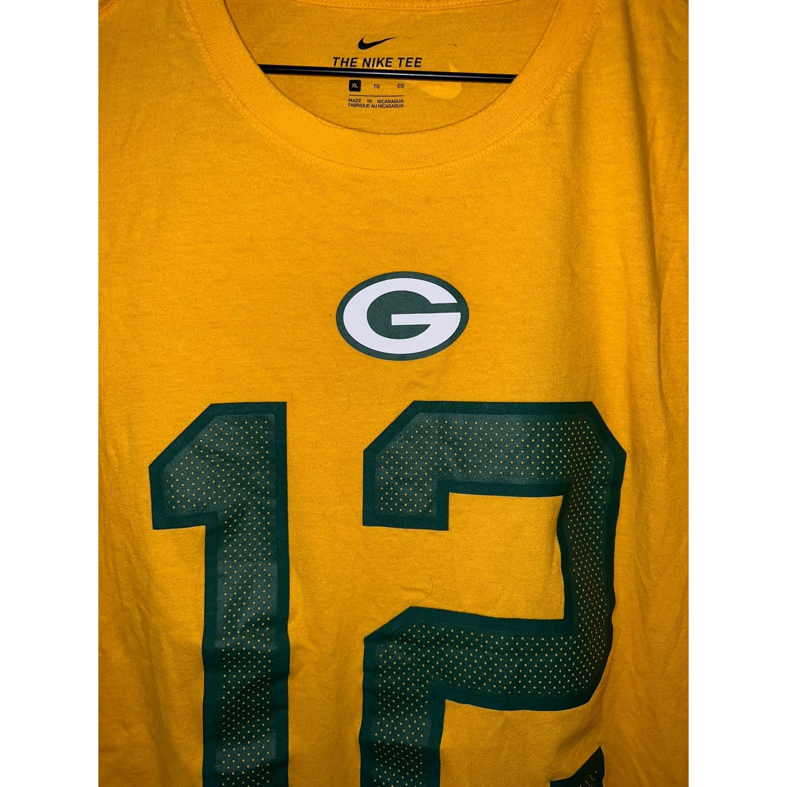 Nike Nike Aaron Rodgers Shirt Green Bay Packers Yellow Tee XL NFL Size US XL / EU 56 / 4 - 2 Thumbnail
