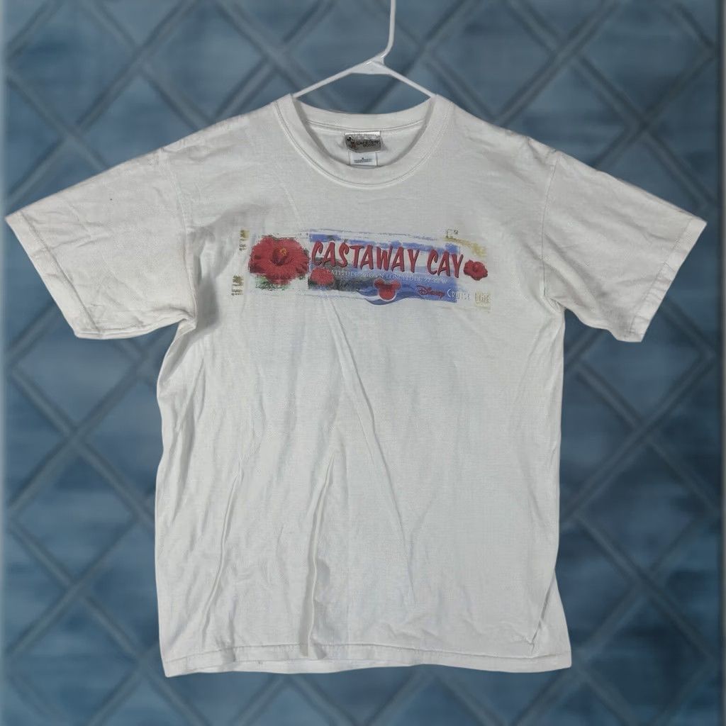 Disney Disney World Cruise Line Castaway Cay Tshirt Medium White Mickey Mouse Shirt Mens M Size US M / EU 48-50 / 2 - 1 Thumbnail