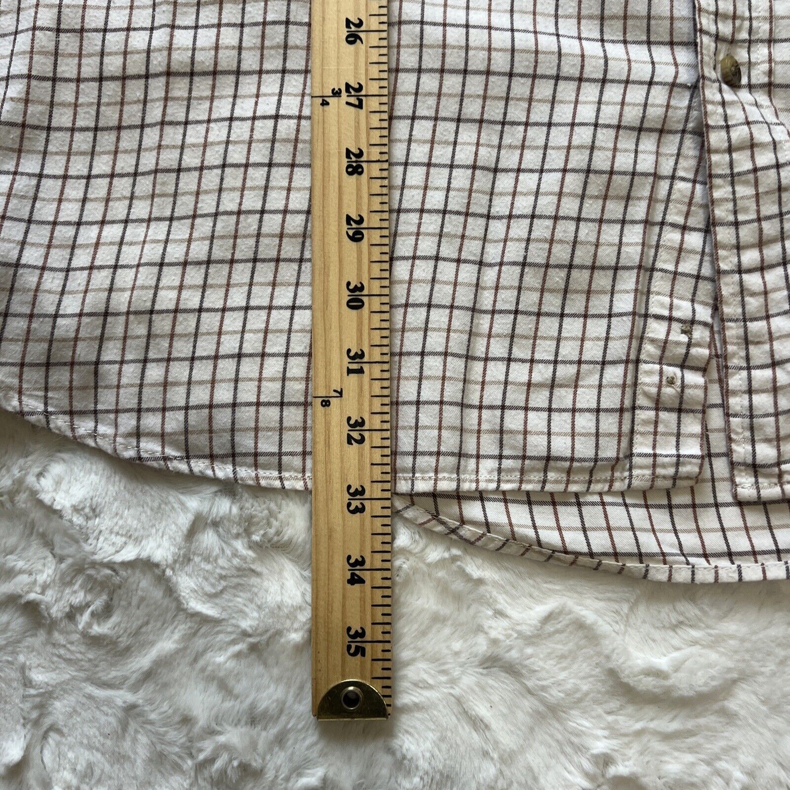 L.L. Bean LL Bean Men XLT Brown Plaid Check Button Down Fitted Shirt Size US XL / EU 56 / 4 - 4 Thumbnail