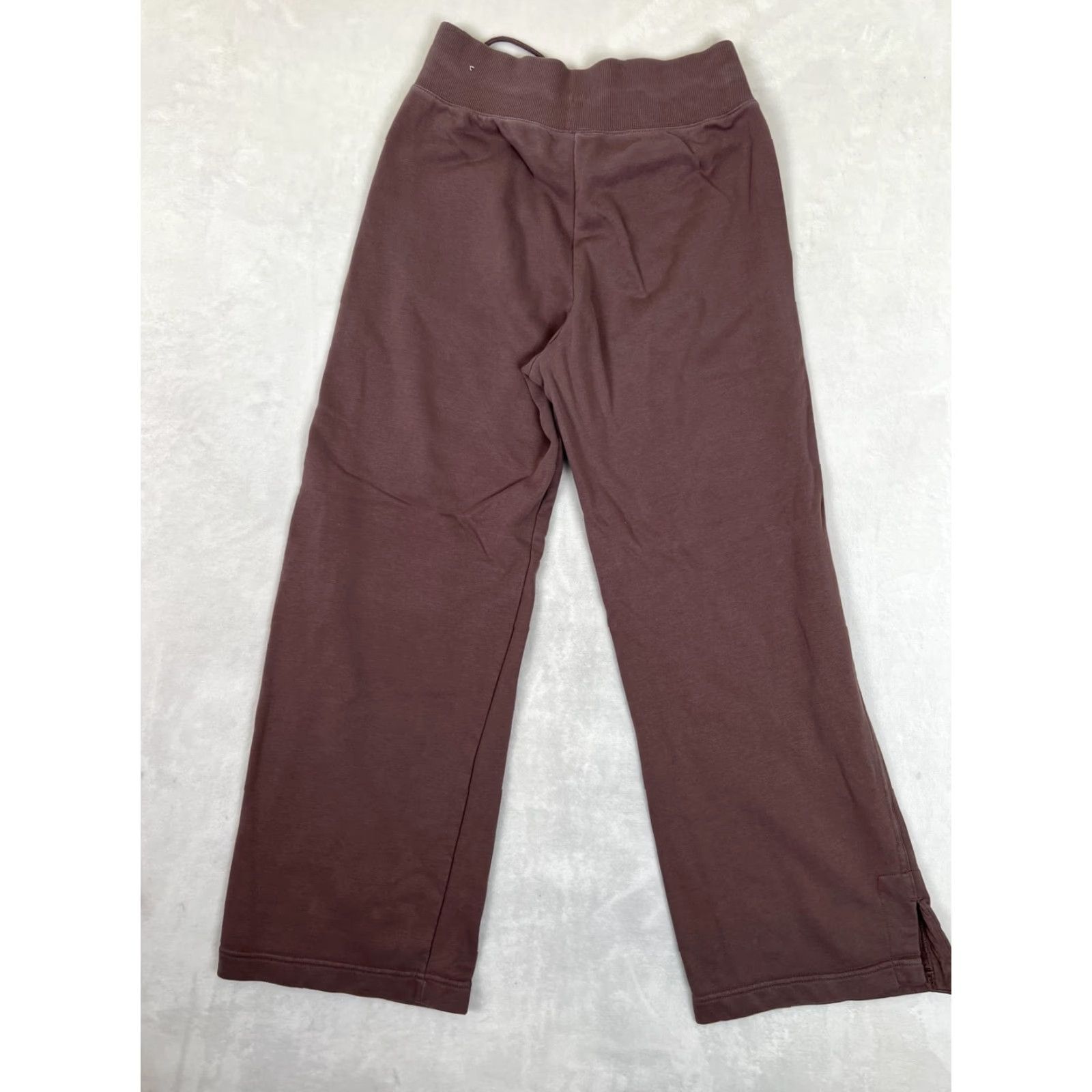 Nike Nike Sweatpants Women Small Brown Wide-Leg French Terry Just Do It Logo READ Size 28" / US 6 / IT 42 - 7 Thumbnail