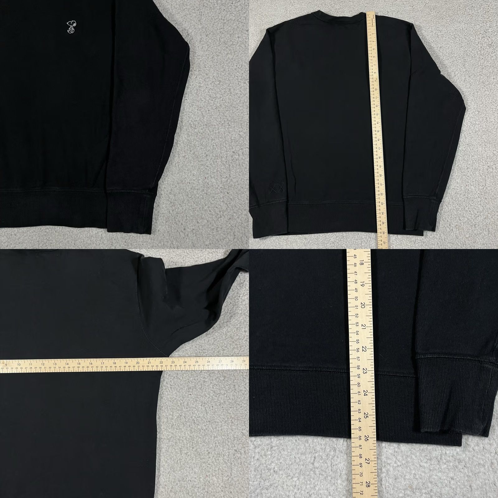 Uniqlo UNIQLO KAWS Peanuts Sweatshirt Mens M Black Snoopy Long Sleeve Crewneck Size US M / EU 48-50 / 2 - 9 Thumbnail