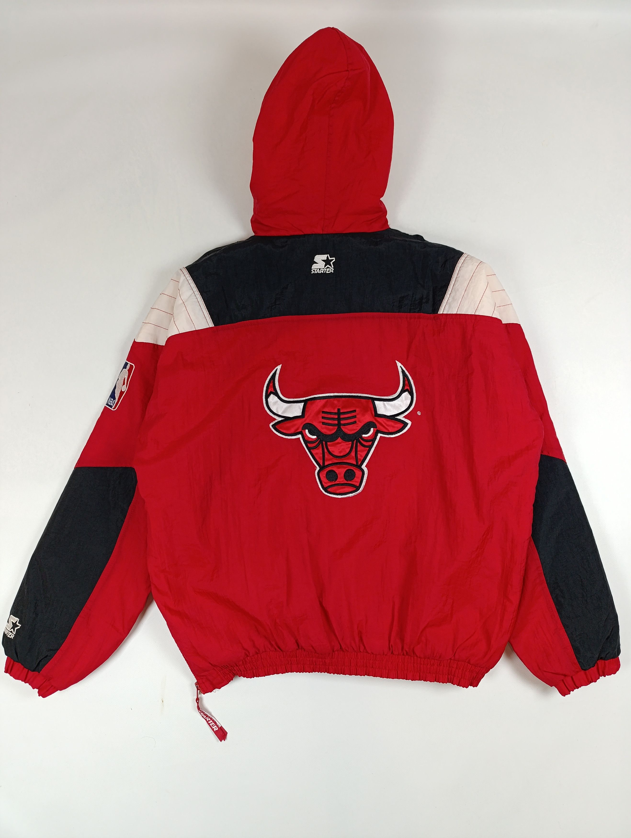 Starter VINTAGE 90S STARTER CHICAGO BULLS JACKET KANGAROO POCKET Size US XL / EU 56 / 4 - 1 Thumbnail