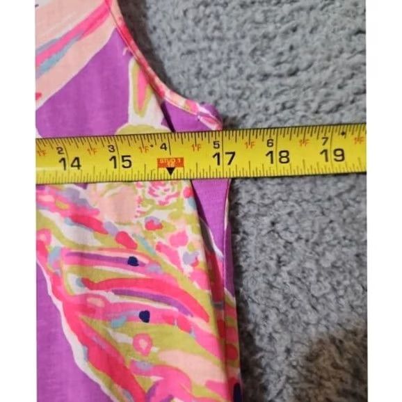 Lilly Pulitzer Lilly Pulitzer Dress Womens Small V Neck Sleeve-less Amina Sunseekers Pink Swing Knee Length Size S / US 4 / IT 40 - 4 Thumbnail