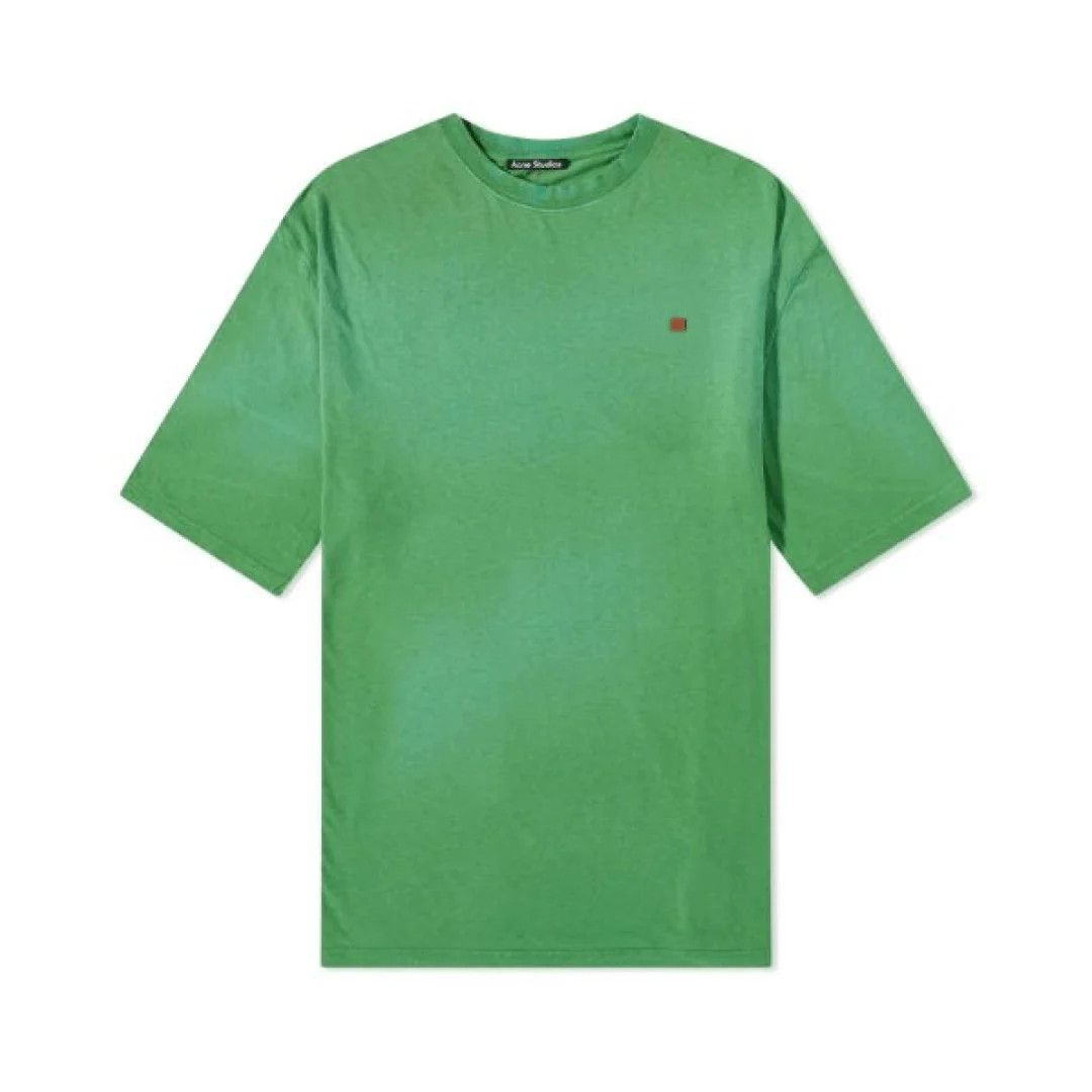 image of Acne Studios O1Mle0424 Unisex Eyck Fade Face T-Shirt In Green, Men's (Size Small)