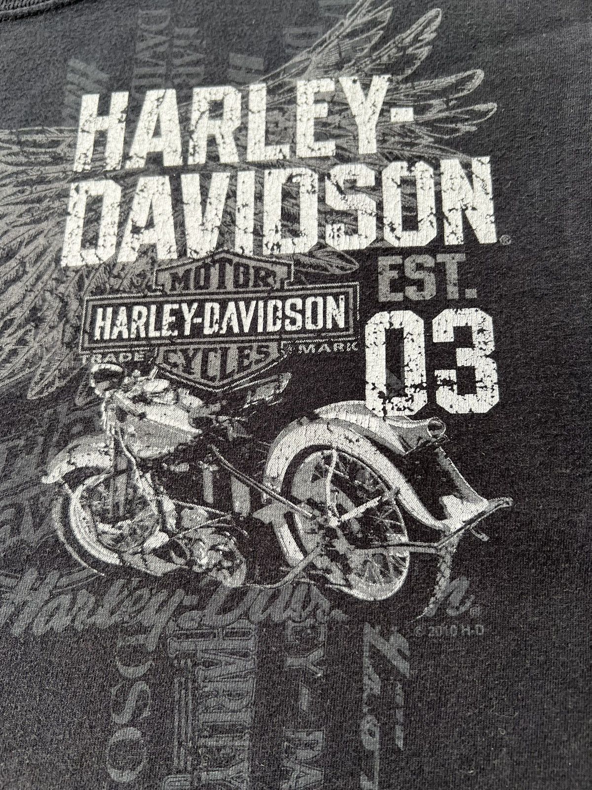 Harley Davidson Vintage 2011 Harley Davidson Las Vegas Skull Y2k T-shirt Size US M / EU 48-50 / 2 - 7 Thumbnail