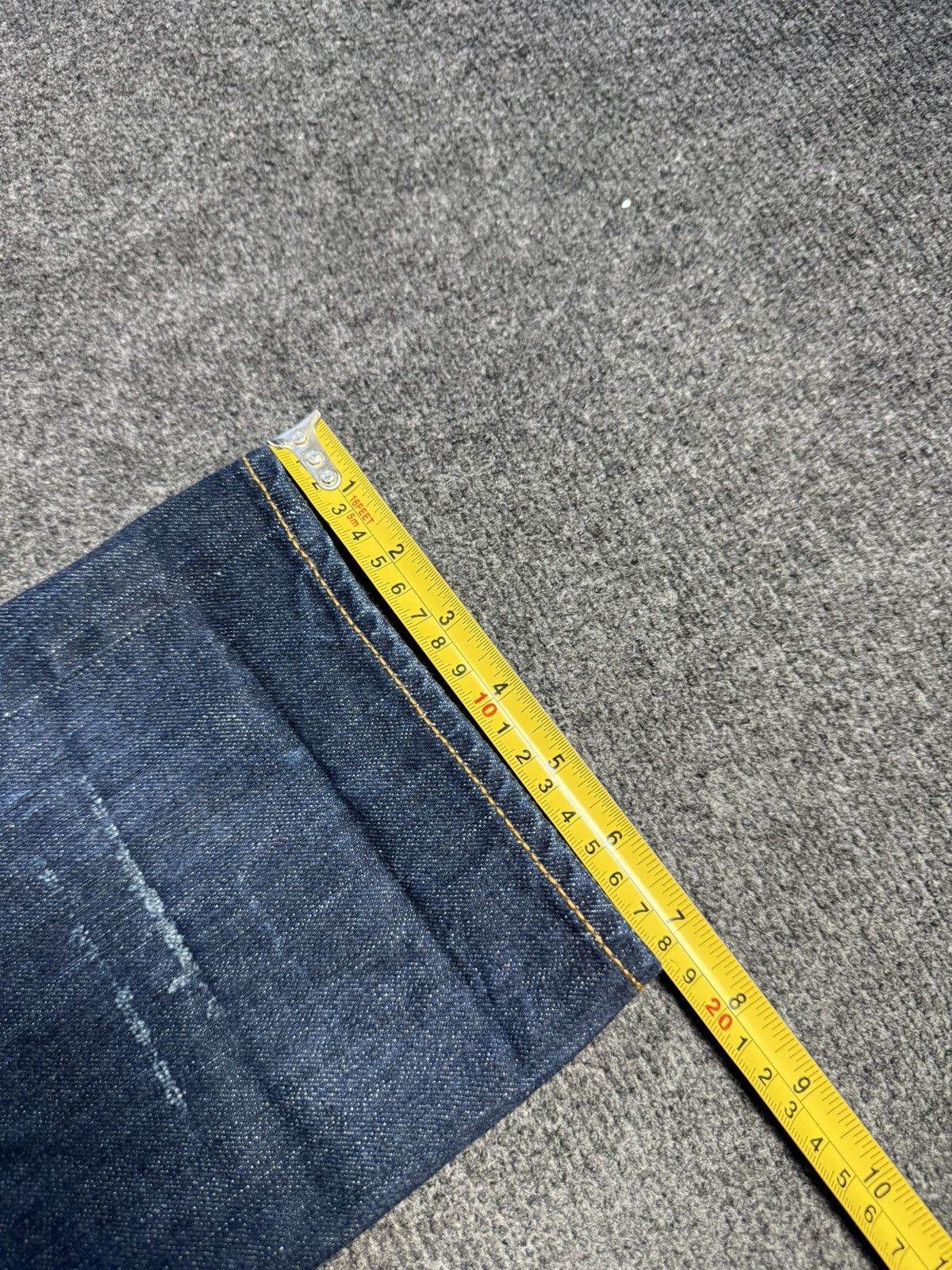 Blue Blanket 00s Blue Blanket Selvedge Denim Jeans Raw Indigo Japan Retro Size US 30 / EU 46 - 21 Thumbnail