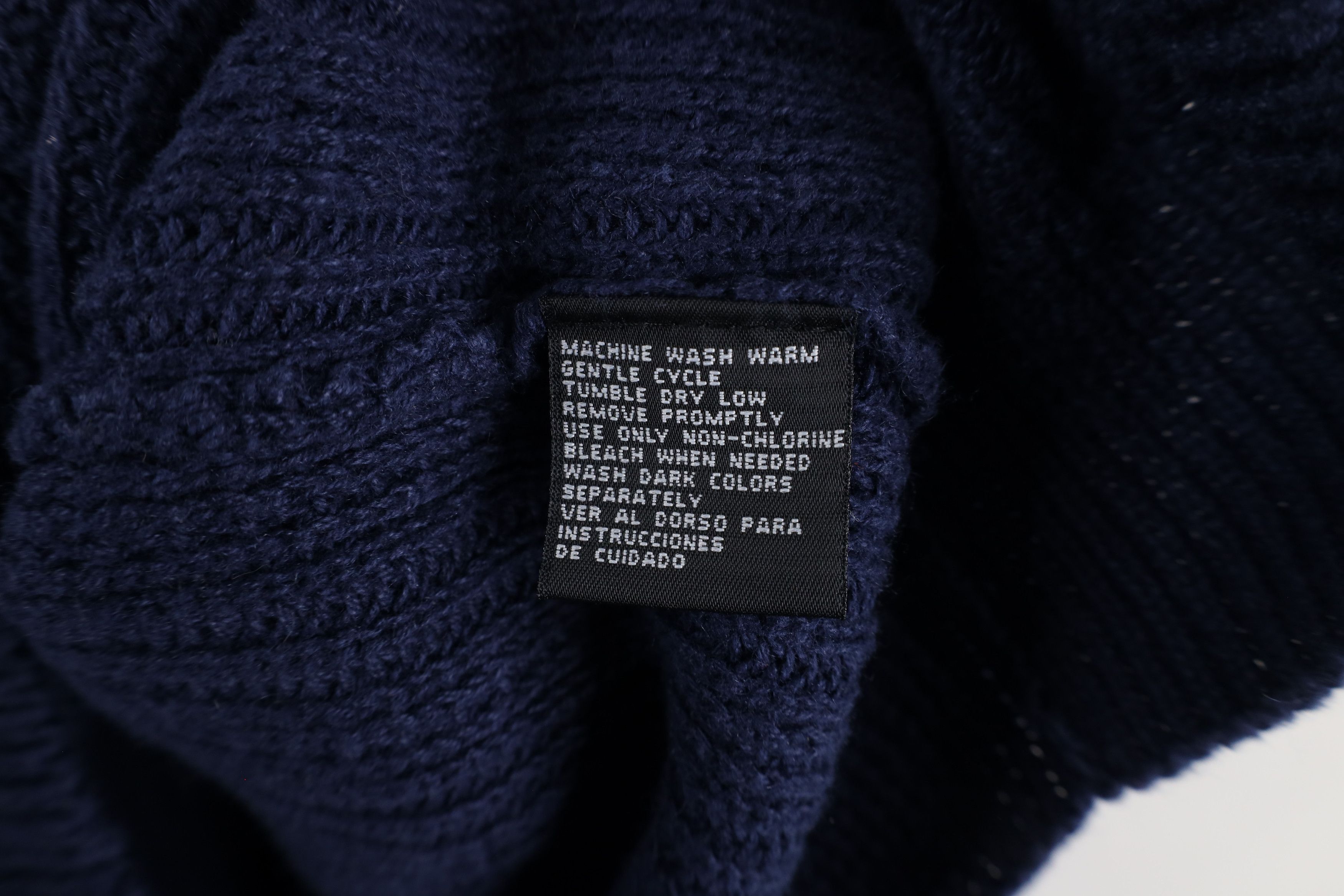 Vintage Vintage 90s Streetwear Baggy Chunky Ribbed Knit Sweater Blue Size US L / EU 52-54 / 3 - 6 Thumbnail