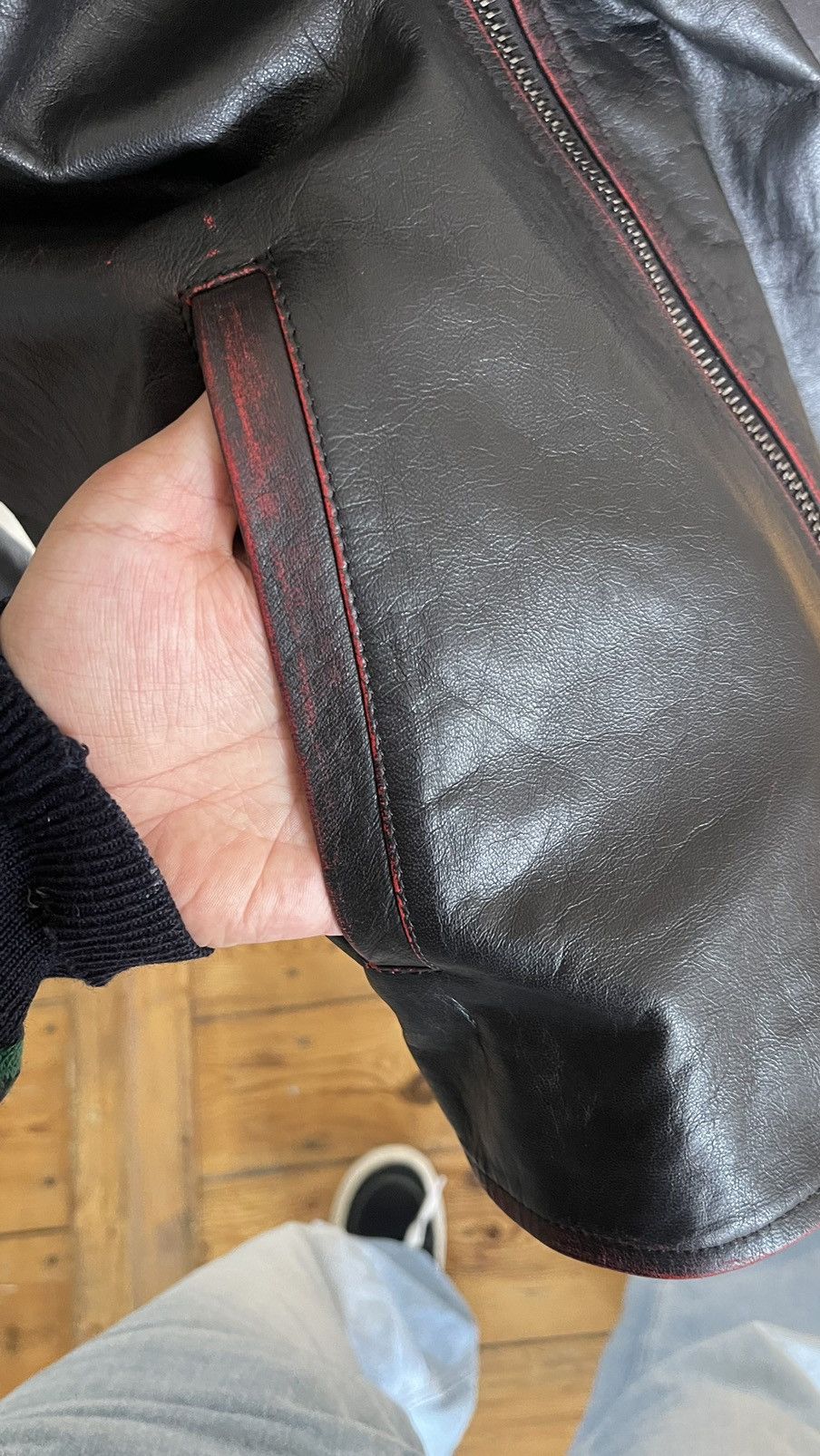 Designer × Genuine Leather 1/1 leather jacket sample made in Italy Size US M / EU 48-50 / 2 - 4 Thumbnail