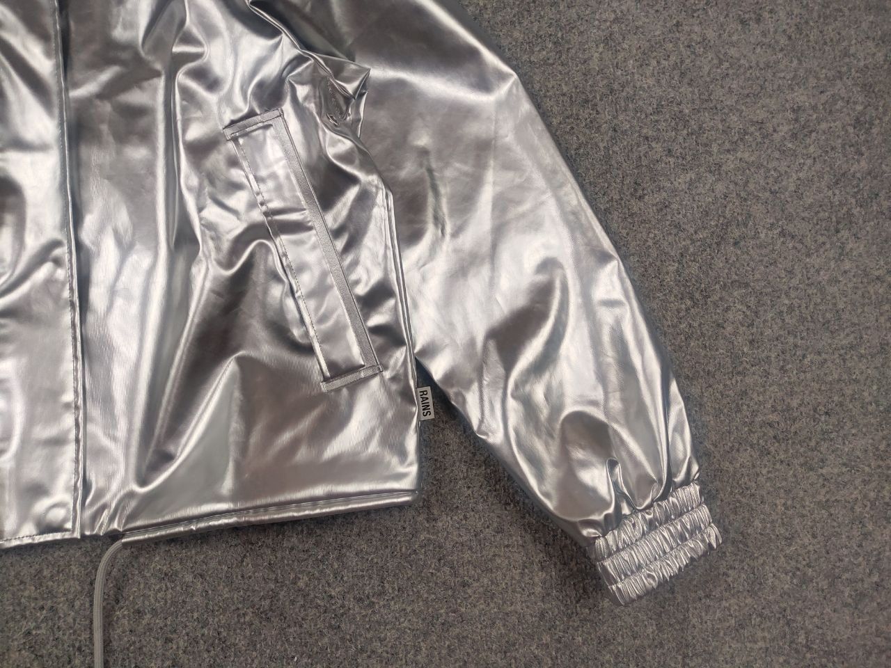 Rains Rains String Design silver foil raincoat Hooded Jacket Size US S / EU 44-46 / 1 - 7 Thumbnail