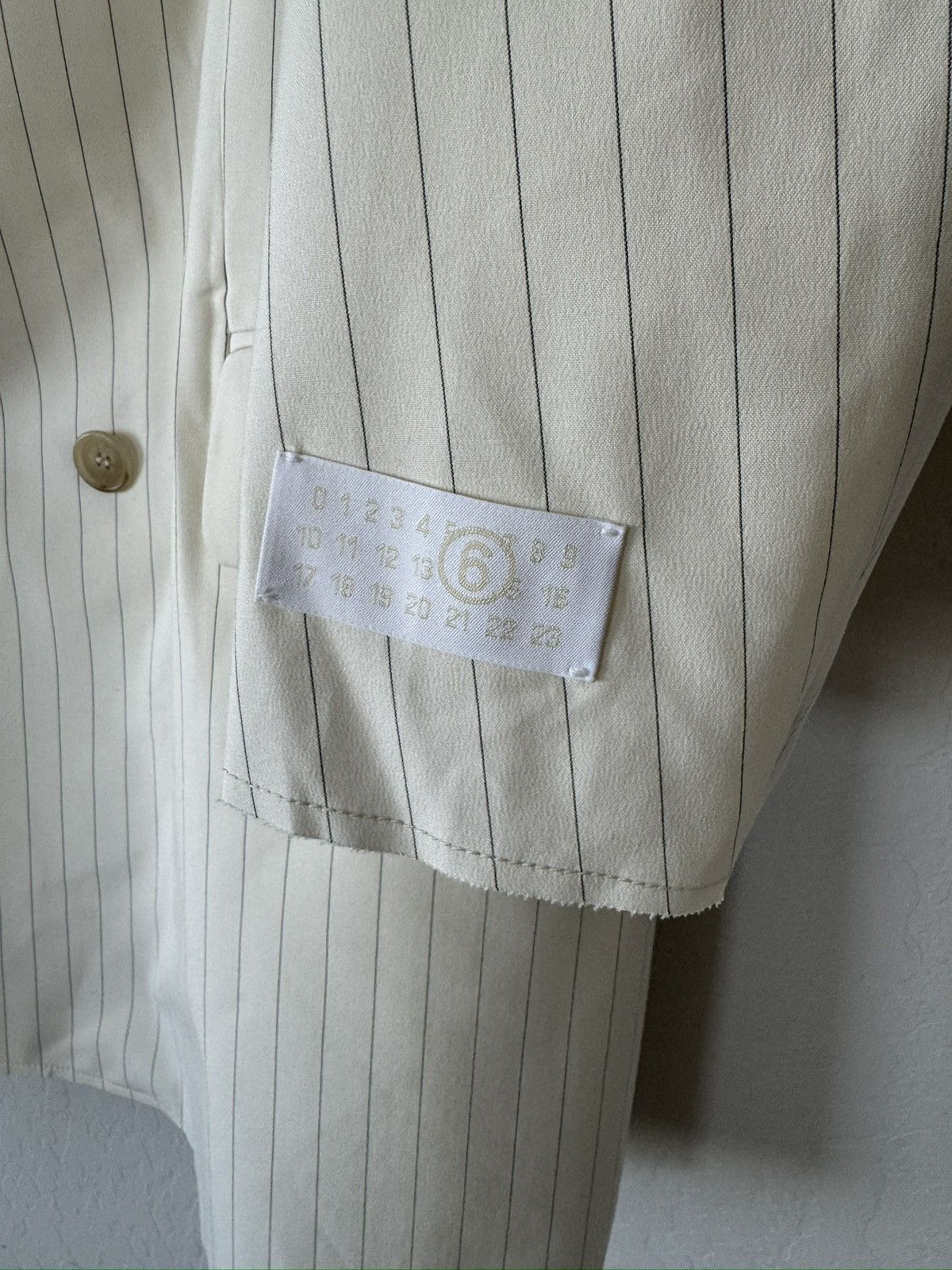 Maison Margiela $1500 Maison Margiela MM6 Pinstripe Long Coat Jacket Size S / US 4 / IT 40 - 3 Thumbnail
