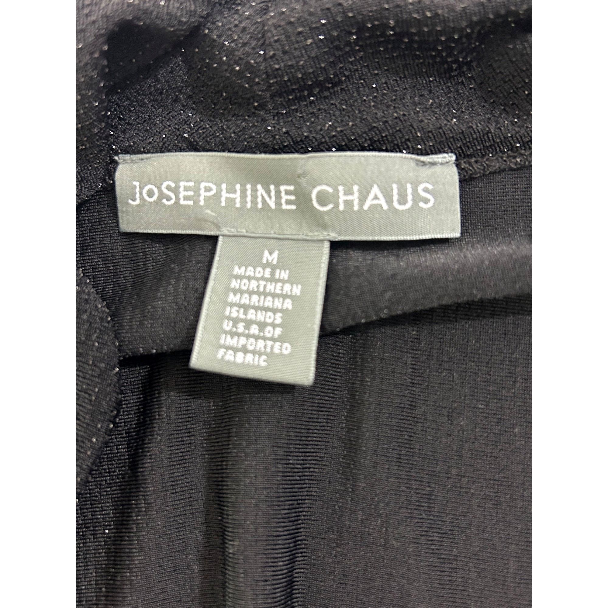 Other Josephine Chaus Top M Black Metallic Cap Sleeve Low Cowl Nec Size M / US 6-8 / IT 42-44 - 6 Thumbnail