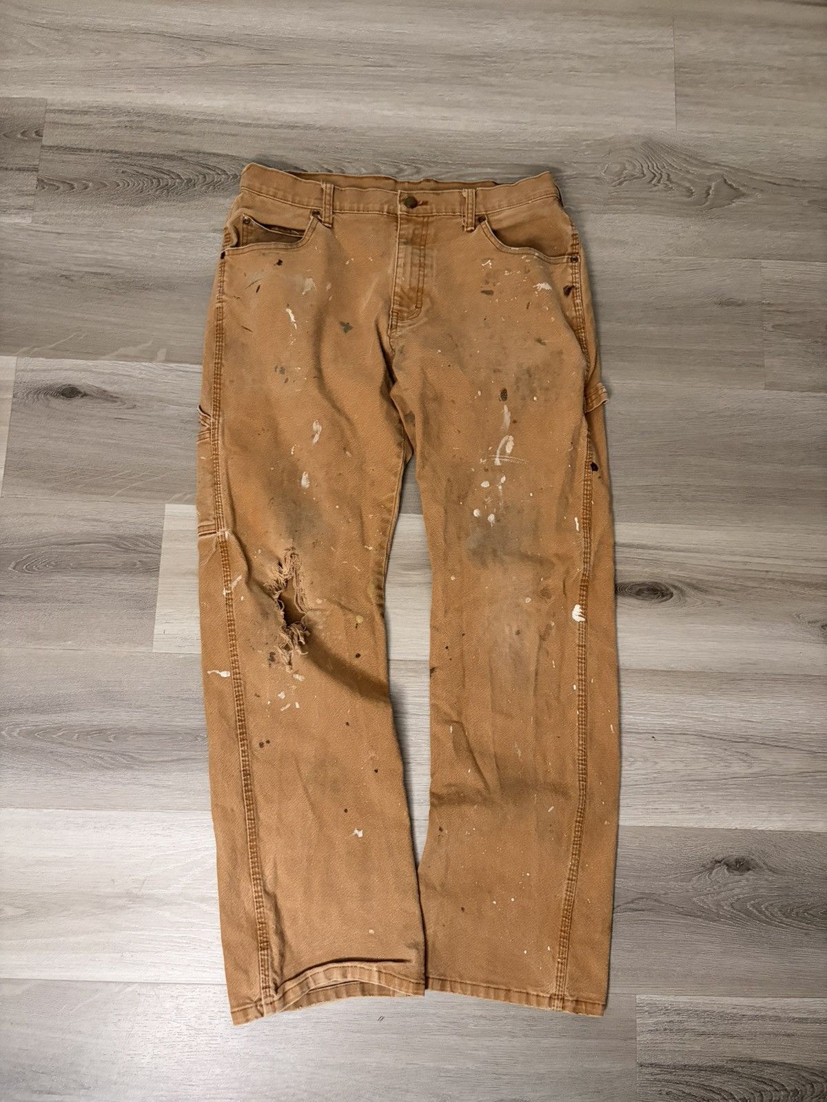 Dickies Dickies Thrashed Naturally Distressed Work Pants Cargos Size US 33 - 1 Thumbnail