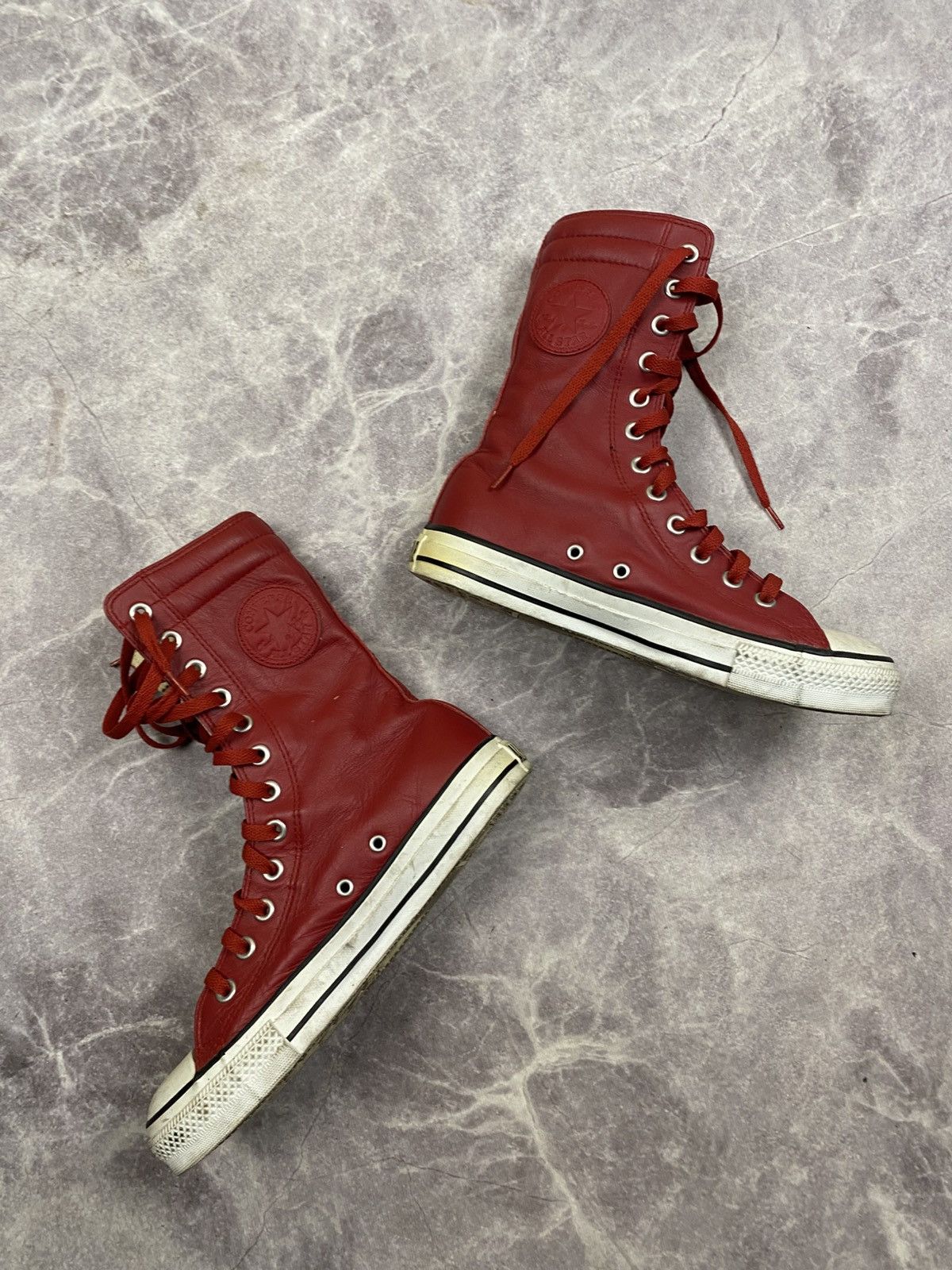 Converse Converse Y2K Vintage High Boxing Biker Moto Sneakers Lace-Up Size US 8.5 / IT 38.5 - 9 Thumbnail