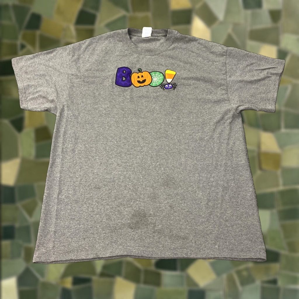 Port & Company Port & Company Shirt Mens XL Gray Halloween Boo Pumpkin Candy Corn Graphic Tee Size US XL / EU 56 / 4 - 1 Thumbnail