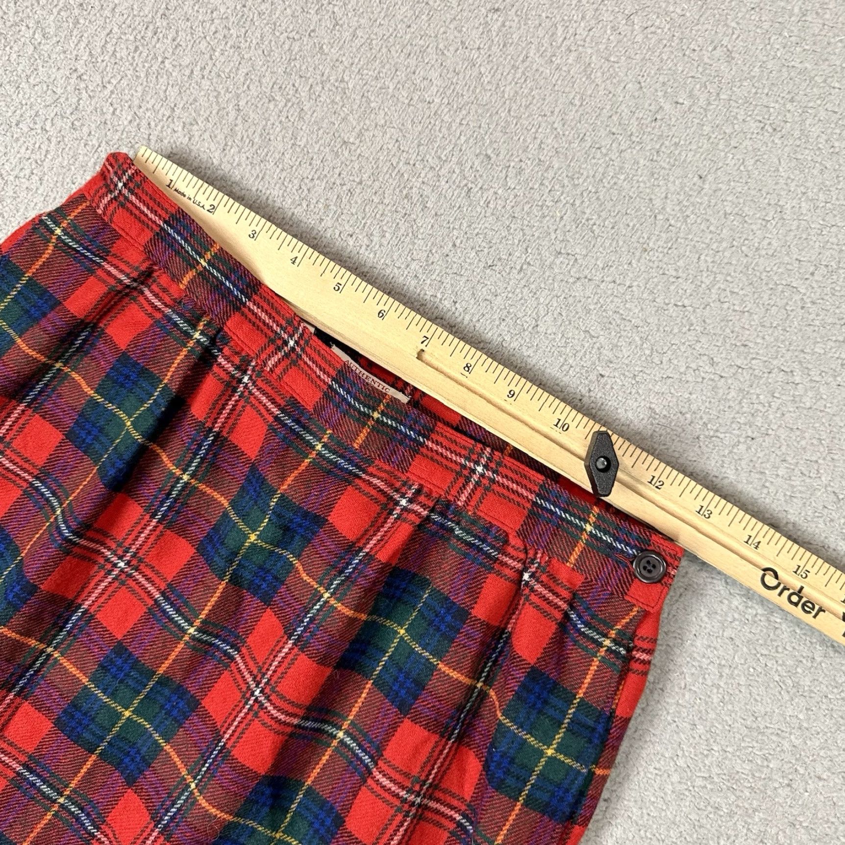 Pendleton Pendleton Skirt Womens 8 Red Boyd Tartan Plaid Wool Midi Academia Vintage Kip Size 30" / US 8 / IT 44 - 3 Thumbnail