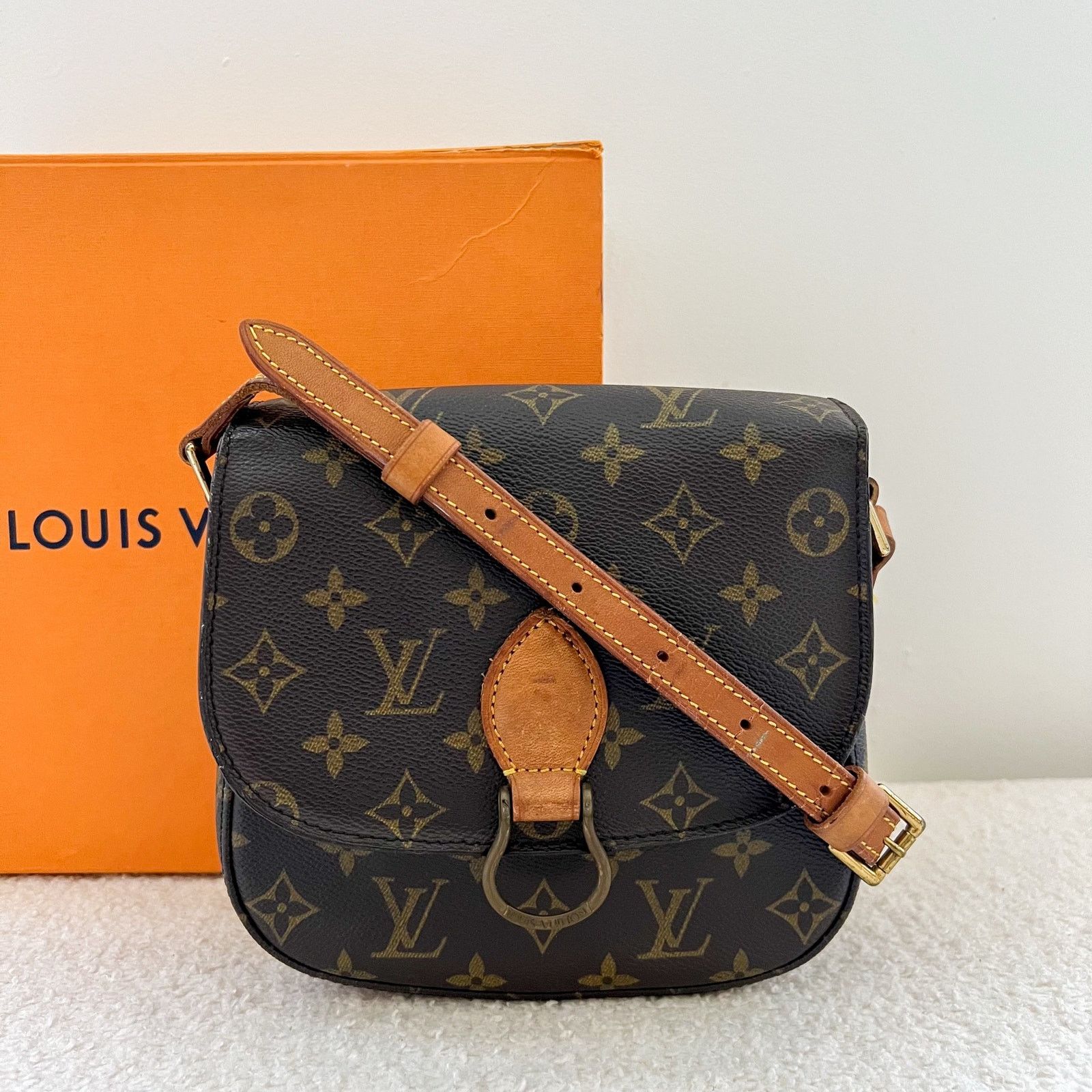Louis Vuitton Saint Cloud Pm Monogram Crossbody Bag Mi8909 in Brown, Women's