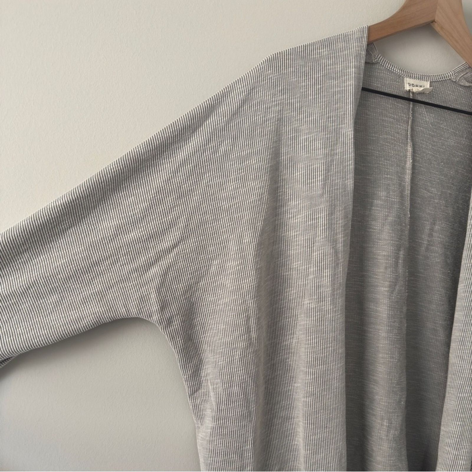 DONNI. Revolve Donni Gray Open Front Cardigan Sweater tunic pockets Size ONE SIZE - 3 Thumbnail