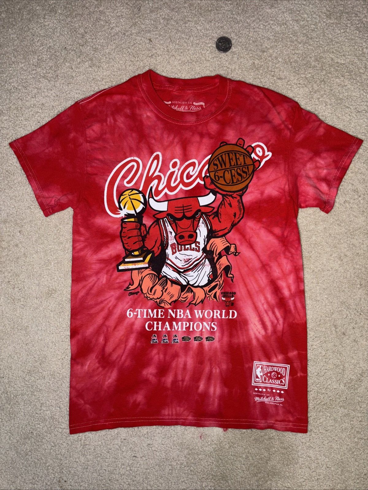 Mitchell & Ness × NBA Mitchell & Ness Chicago Bulls T-shirt Mens Size S Size US S / EU 44-46 / 1 - 1 Thumbnail