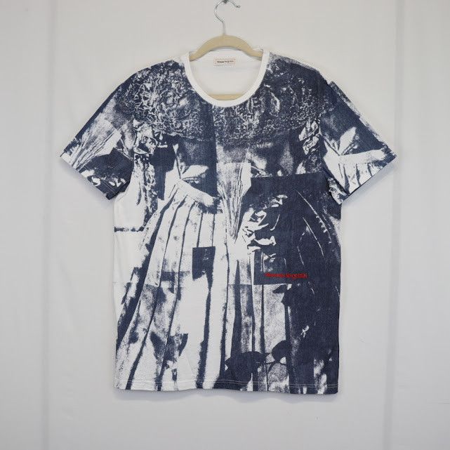 Alexander McQueen o1rshd1 ***Defective / T-Shirt in Blue & White Size US S / EU 44-46 / 1 - 1 Thumbnail
