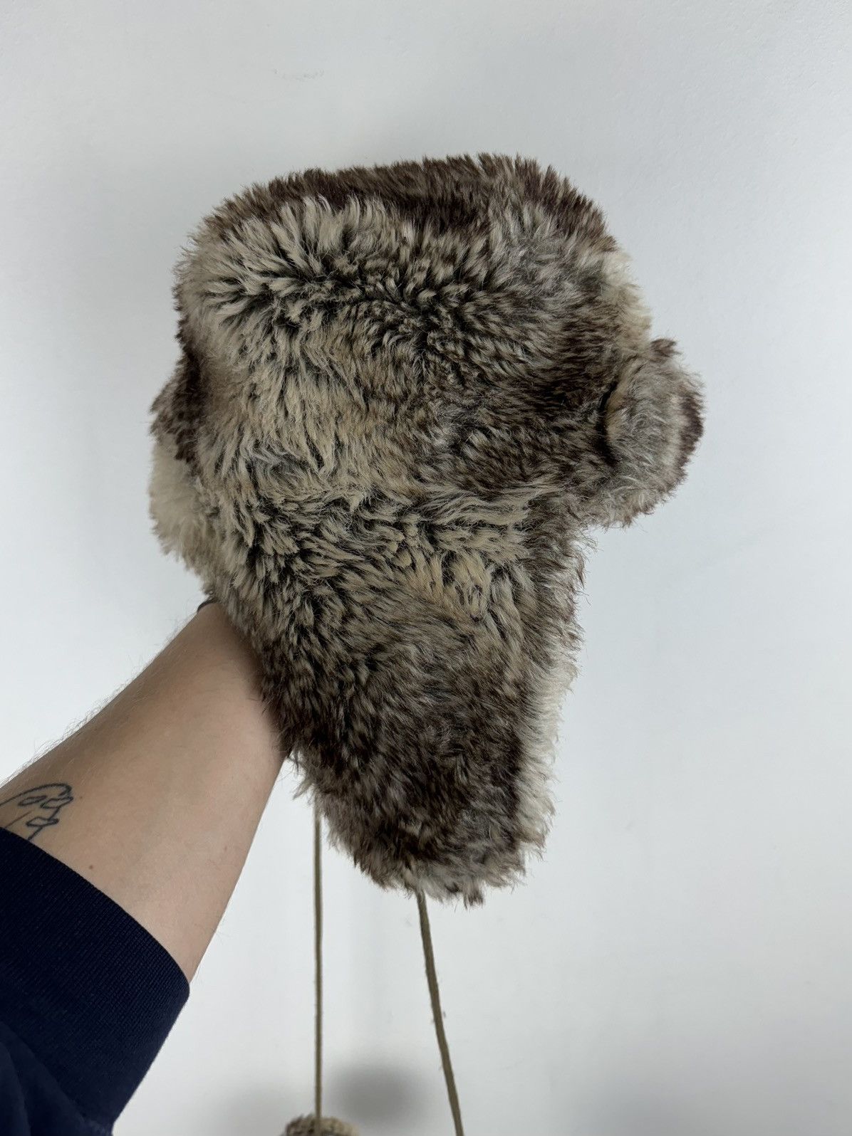 Japanese Brand Faux fur hat swag y2k Pinterest style original casual item Size ONE SIZE - 5 Thumbnail