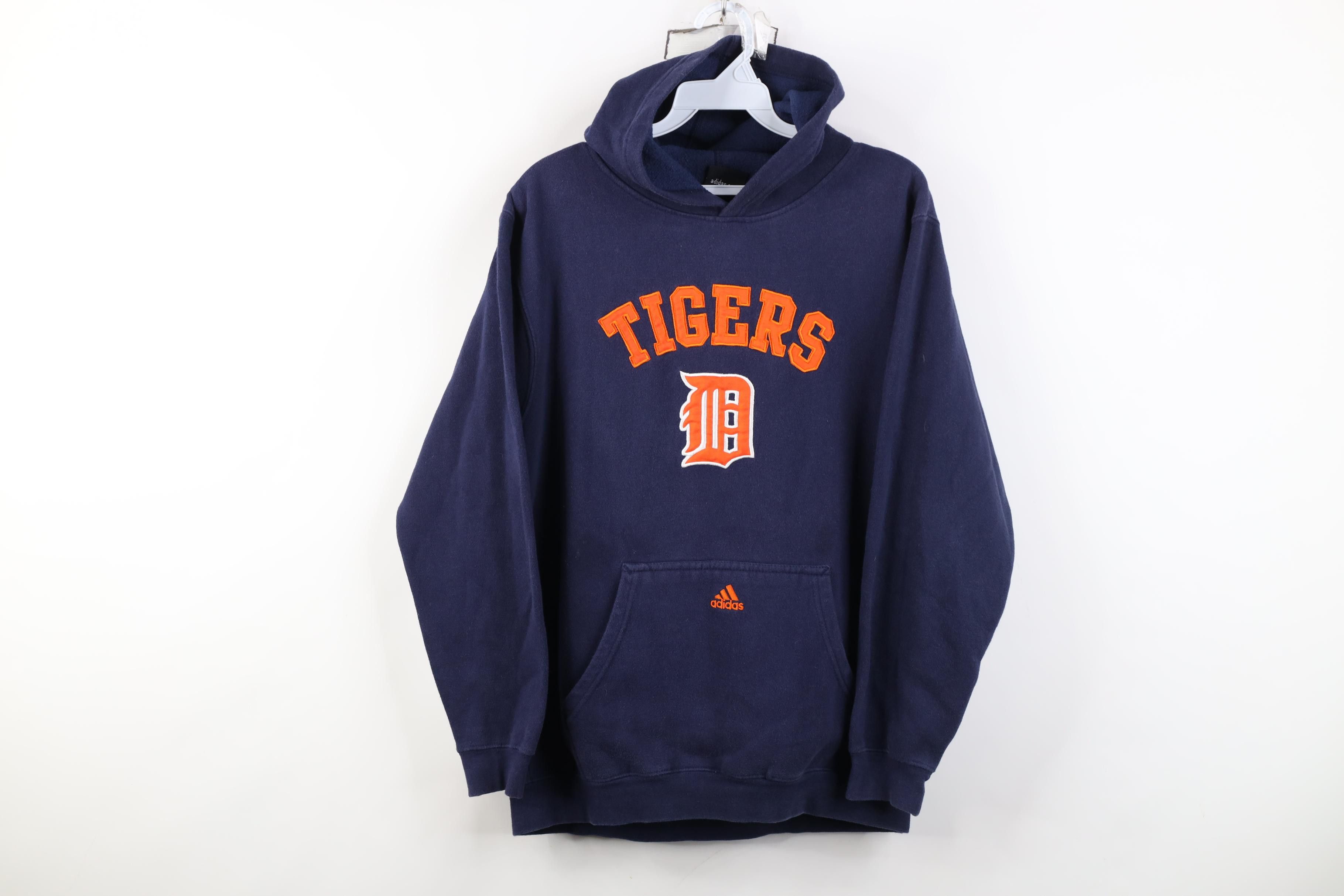 Adidas Vintage Adidas Tigers Baseball Hoodie Sweatshirt Blue Size S / US 4 / IT 40 - 1 Thumbnail