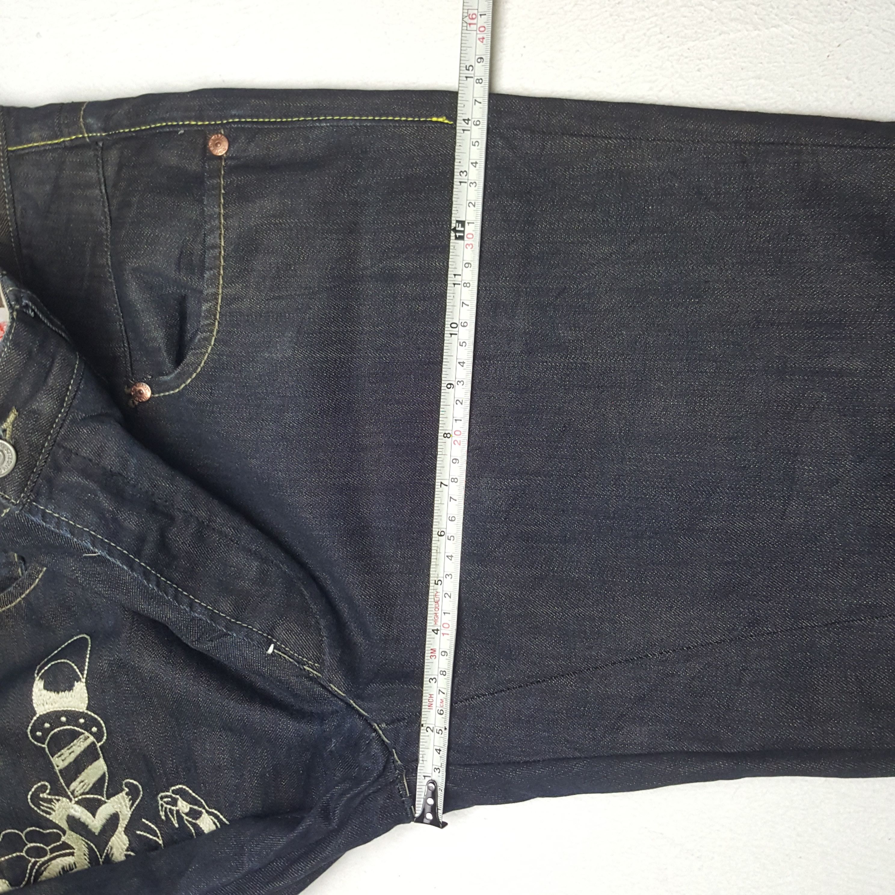 Christian Audigier × Ed Hardy × Vintage Vintage Ed Hardy American Brand Embroidery Art Denim Jeans Size US 38 / EU 54 - 11 Thumbnail