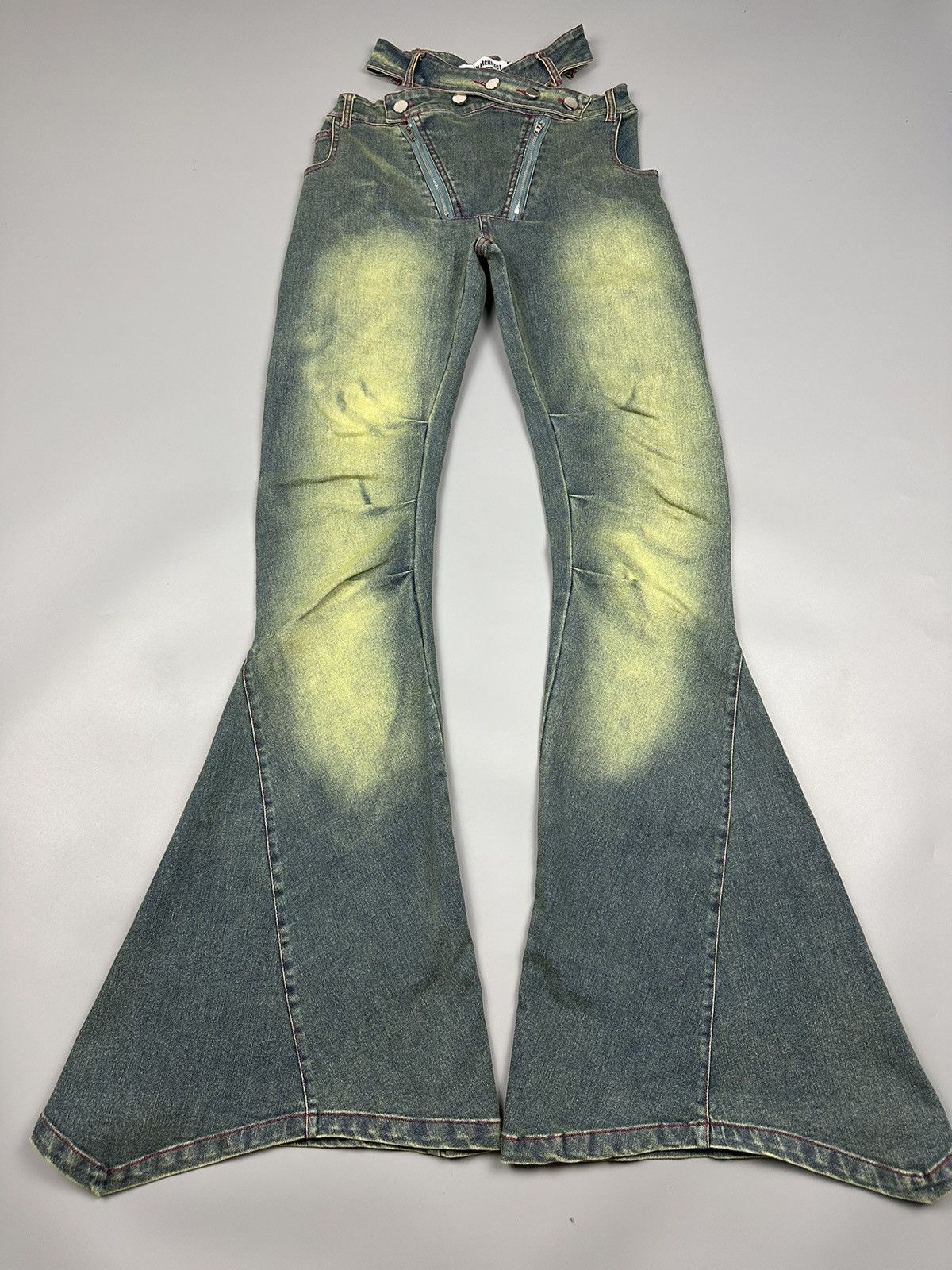 14th Addiction × If Six Was Nine 🔥Sick Nice🔥Japanese High-Waisted Pleated Flare Jeans Size 28" / US 6 / IT 42 - 3 Thumbnail