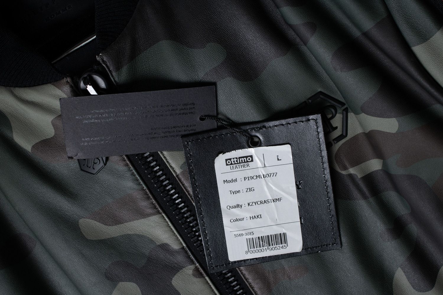 Philipp Plein Philipp Plein, camo leather bomber jacket Size US L / EU 52-54 / 3 - 6 Thumbnail