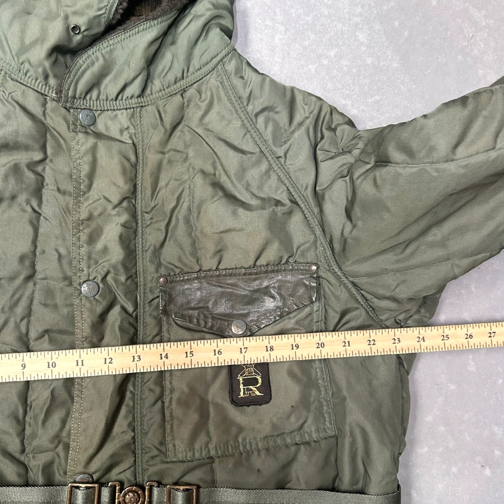 Refrigiwear VINTAGE RefrigiWear Belted Coat Jacket Mens Large Full Zip Green Insulated Parka Belted Long Workwear Parka Mens Size US L / EU 52-54 / 3 - 3 Thumbnail