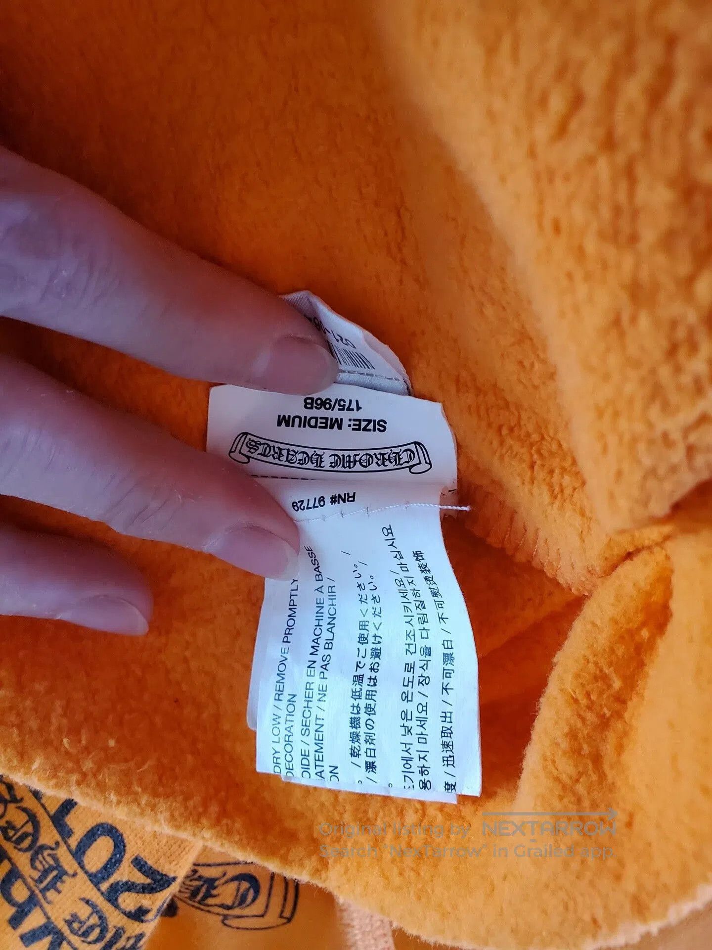 Chrome Hearts × Off-White chrome hearts off white orange hoodie. Size US M / EU 48-50 / 2 - 8 Thumbnail