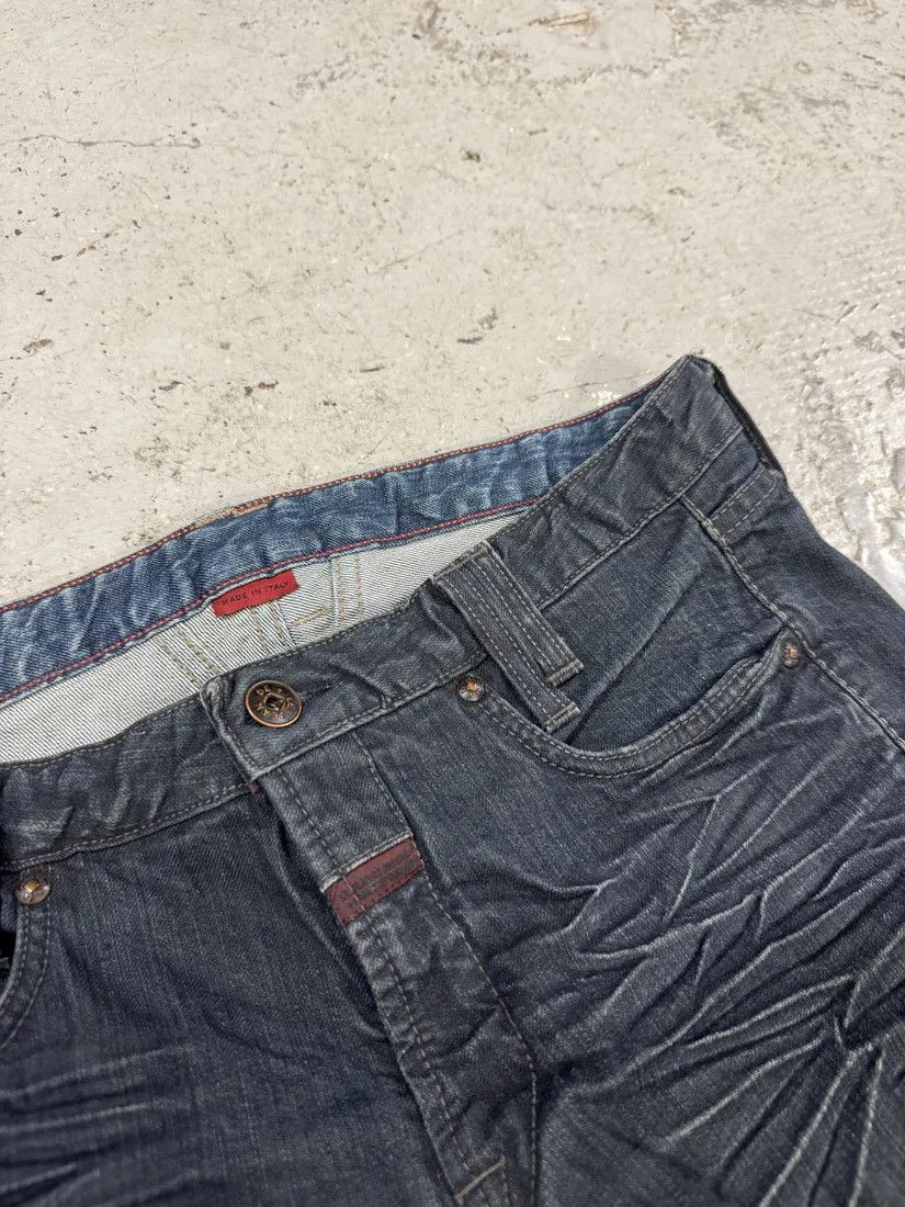 Designer × Marithe + Francois Girbaud × Vintage 2000s Marithé + François Girbaud Blue Brut Distressed Denim Jeans Size US 31 - 8 Thumbnail