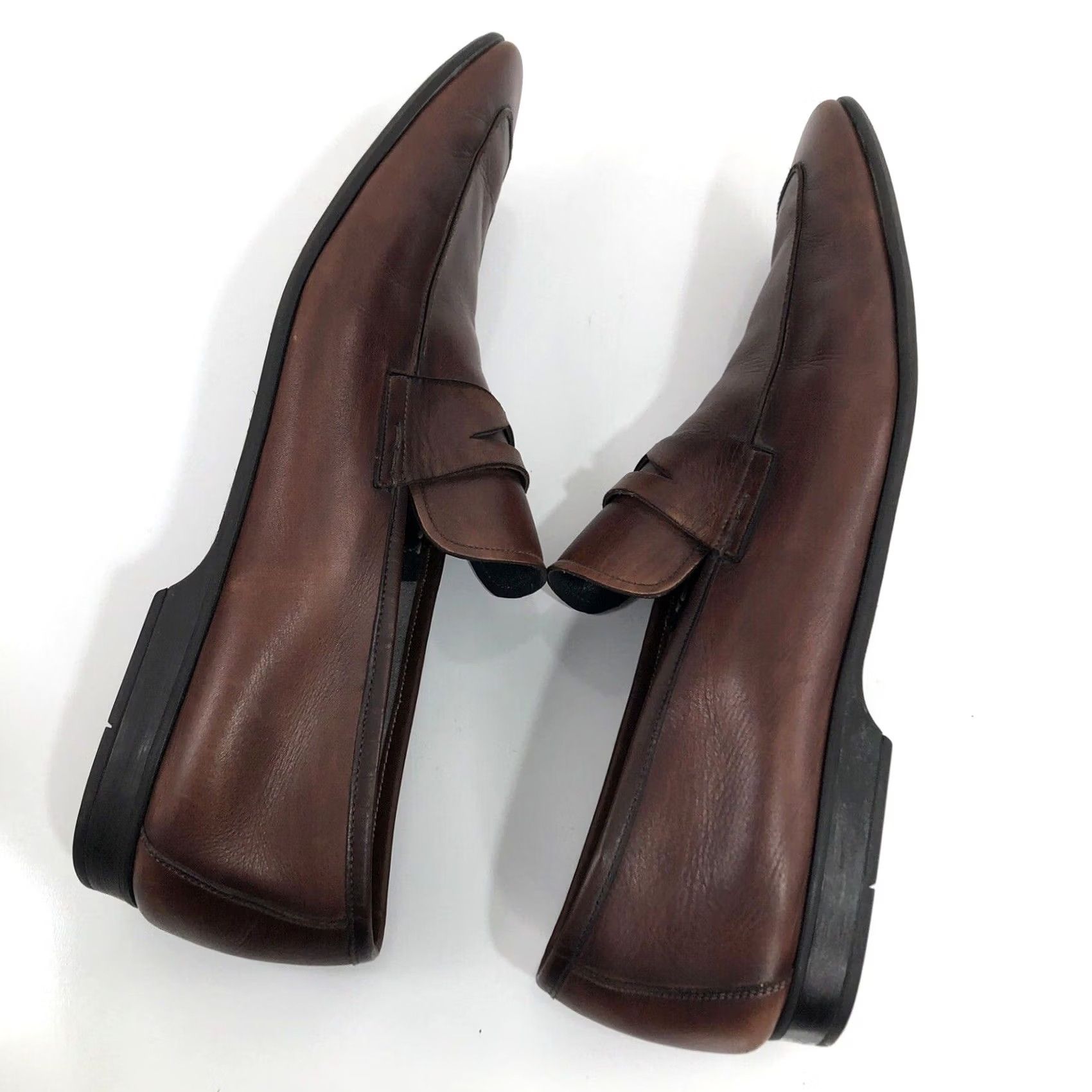 Magnanni Magnanni Mens 14 M Reddish Brown Loafers Mens Casual Leather Upper Loafer Shoes Magnanni Moccasin Style Men’s 14 M Brown Size US 14 / EU 47 - 5 Thumbnail