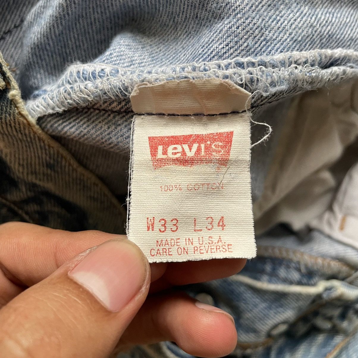 Levi's × Vintage Vintage Levi’s 501 Distressed Jeans USA Size US 33 - 11 Thumbnail