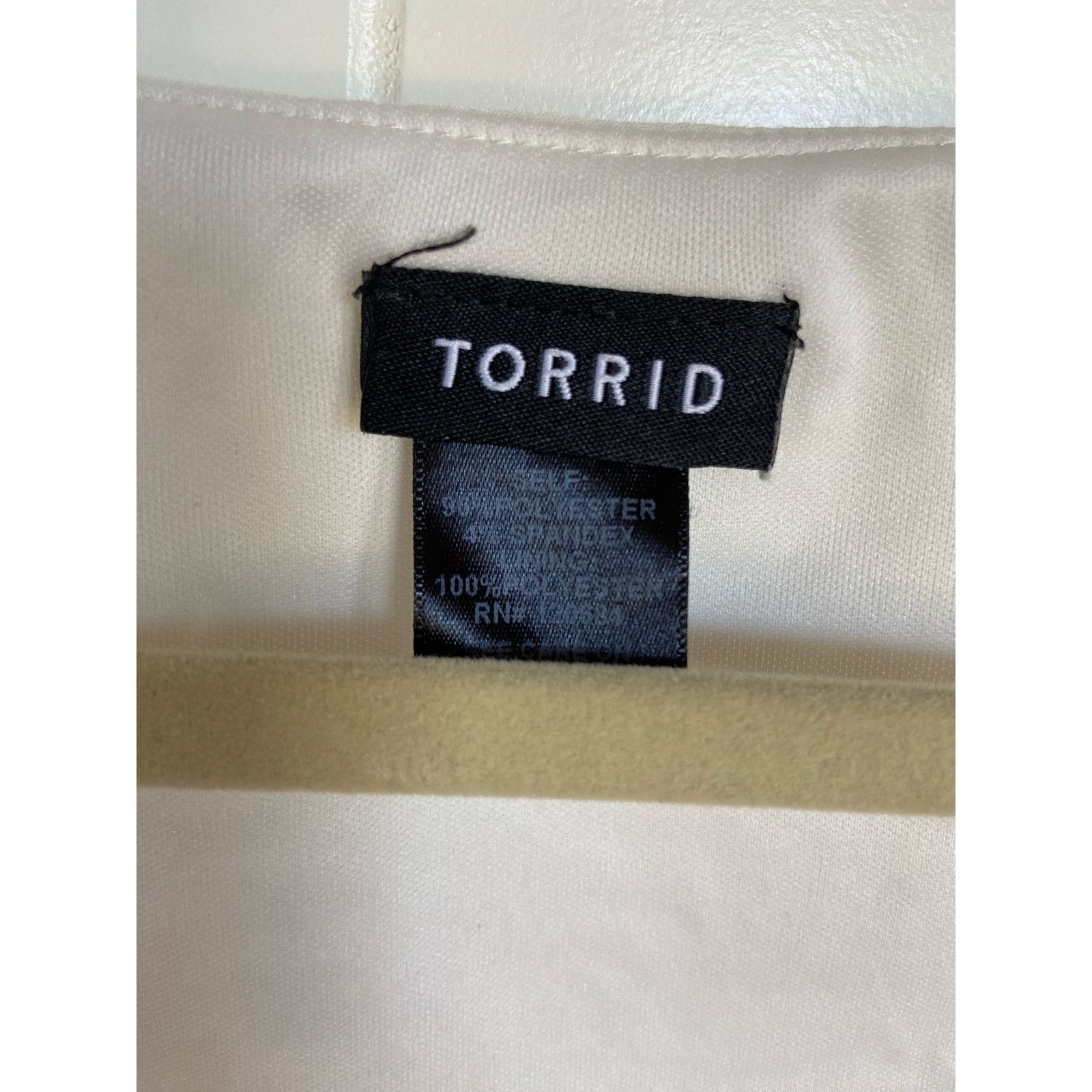 Other Torrid Womens Tank Sz 0 L 12 Winter White Bling Ruched Size L / US 10 / IT 46 - 5 Thumbnail