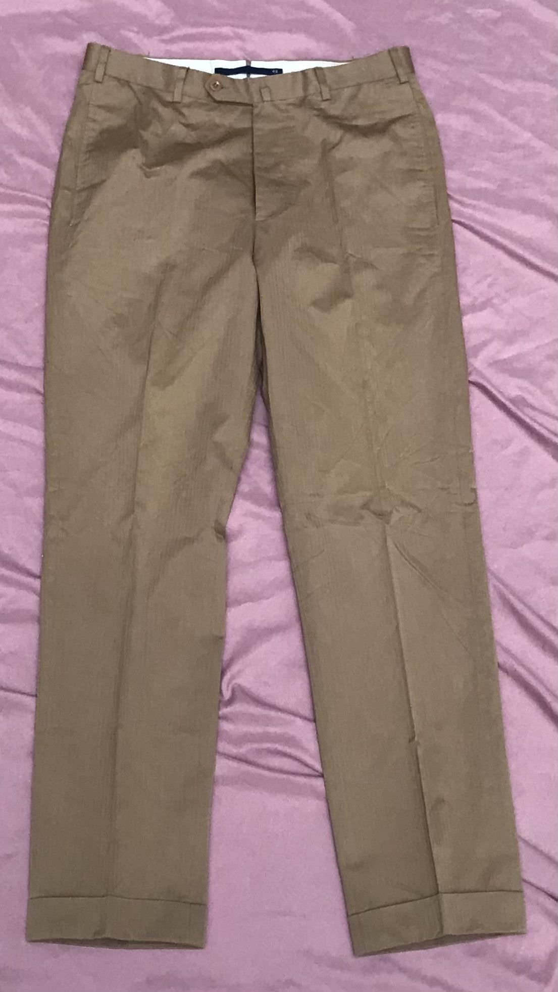 Incotex INCOTEX TAILORED WOVEN HERRINGBONE COTTON CHINOS Size 48R - 4 Thumbnail